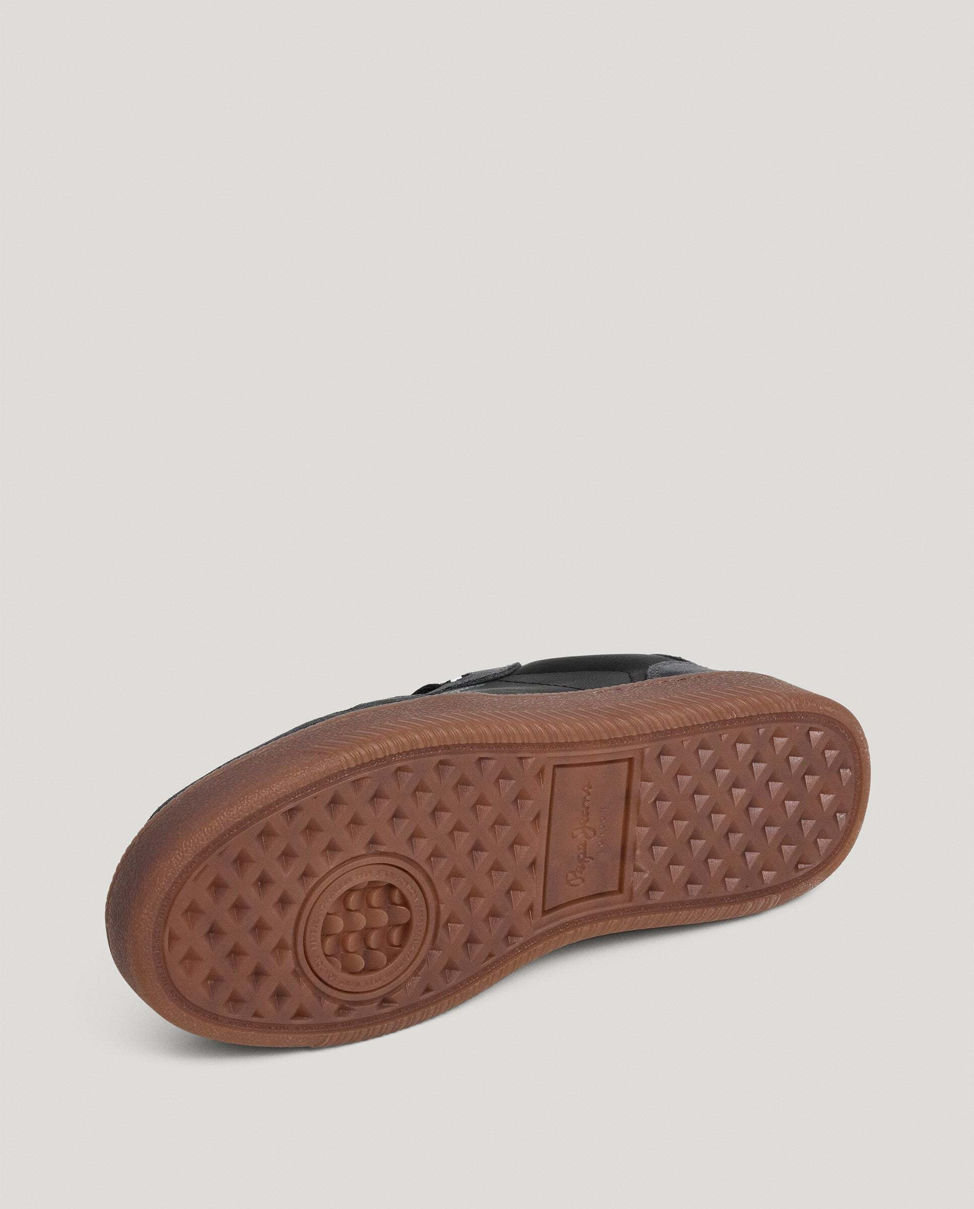 Zapatillas de mujer combinadas de piel suela cupsole - Pepe Jeans - Negro Negro-6