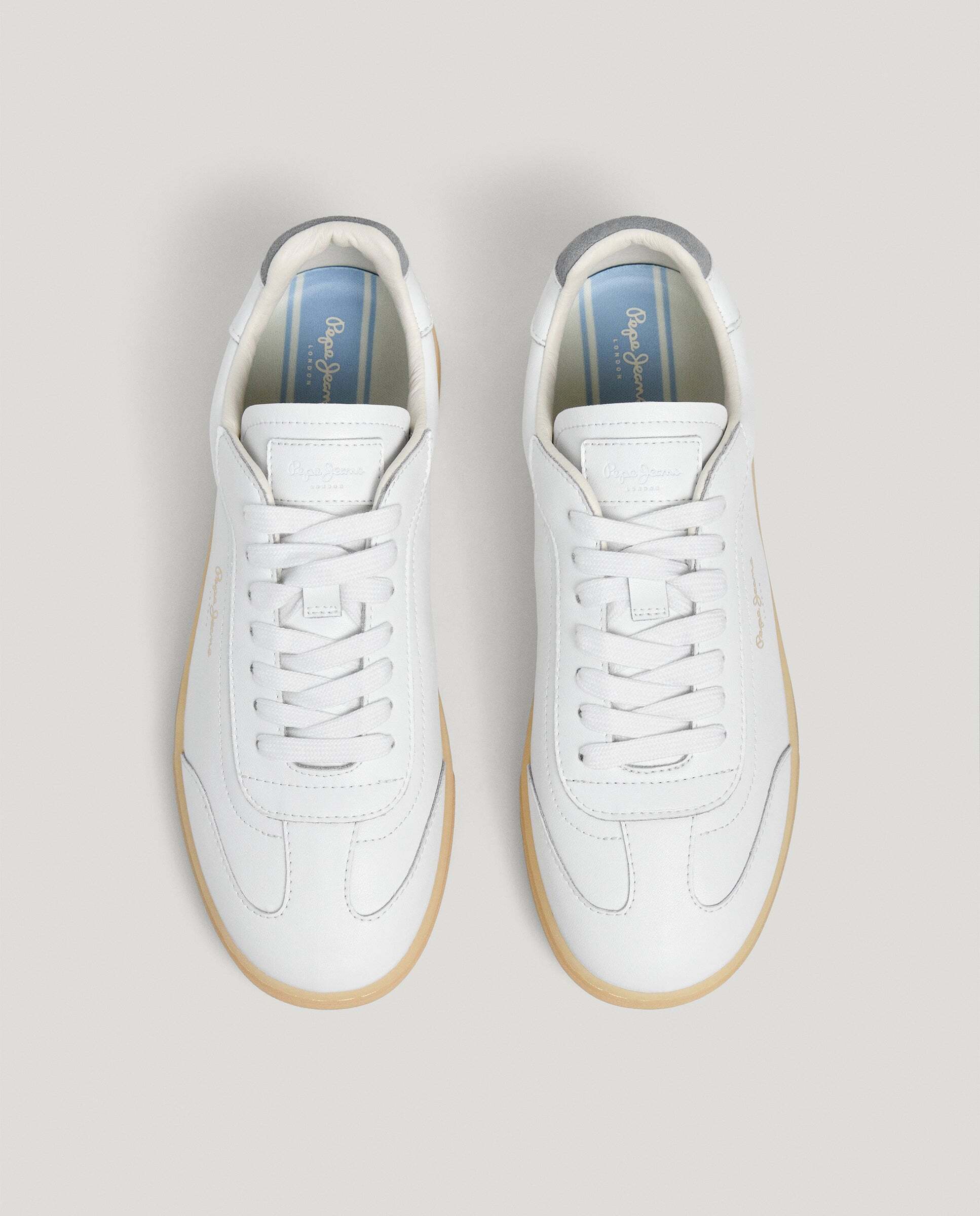 Ball - Pepe Jeans - zapatillas retro de piel - Blanco Blanco-3