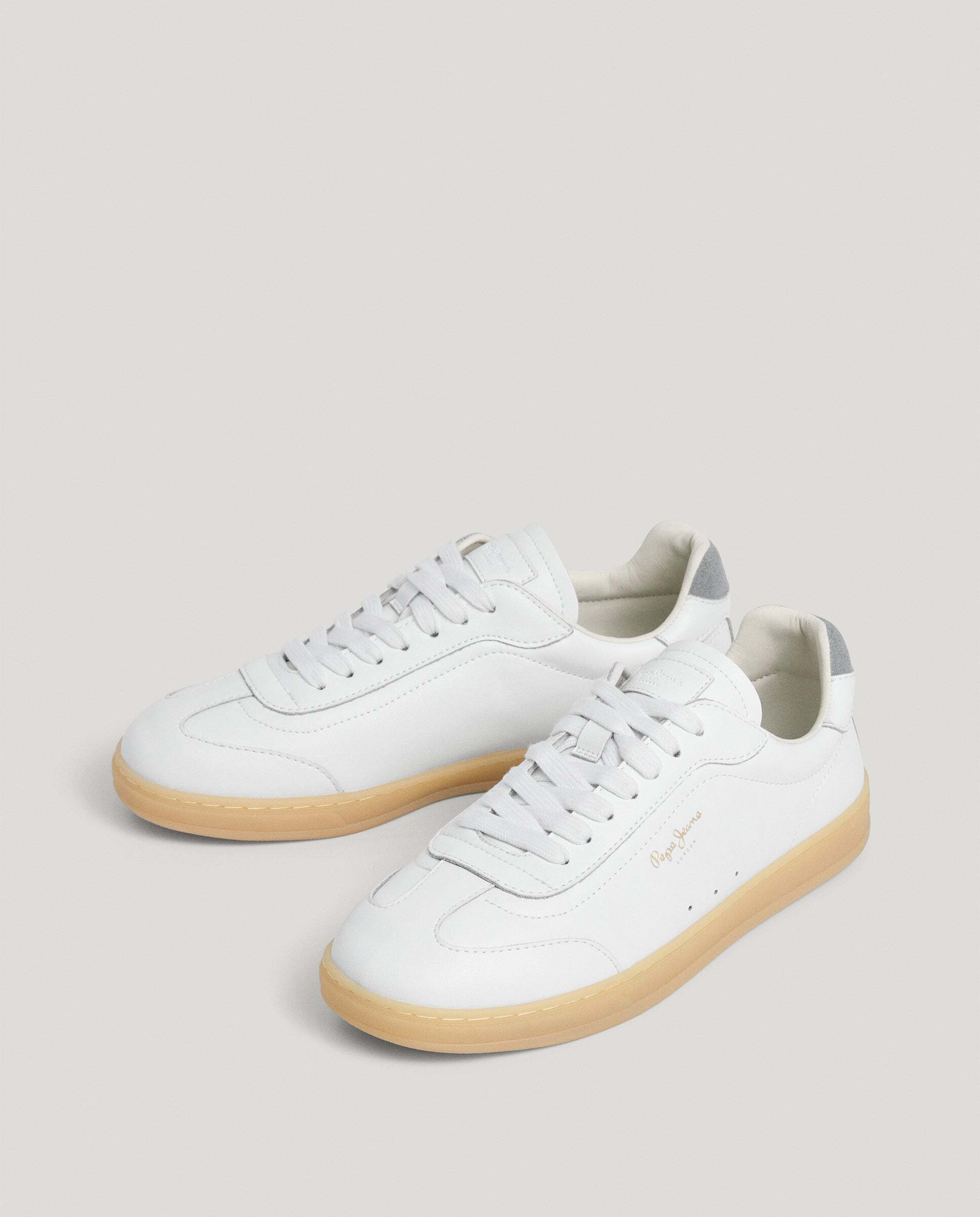 Ball - Pepe Jeans - zapatillas retro de piel - Blanco Blanco-2