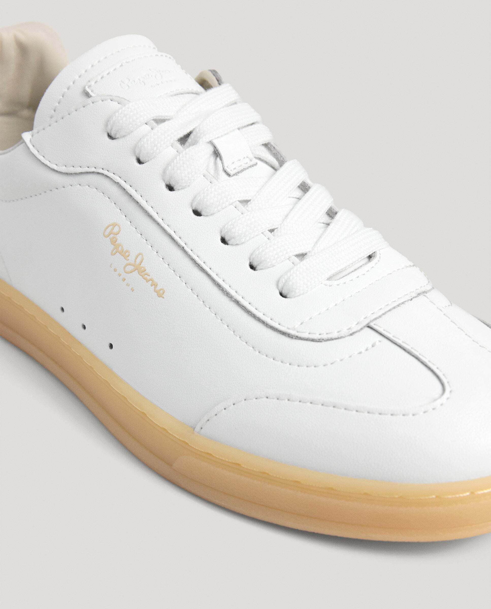 Ball - Pepe Jeans - zapatillas retro de piel - Blanco Blanco-5