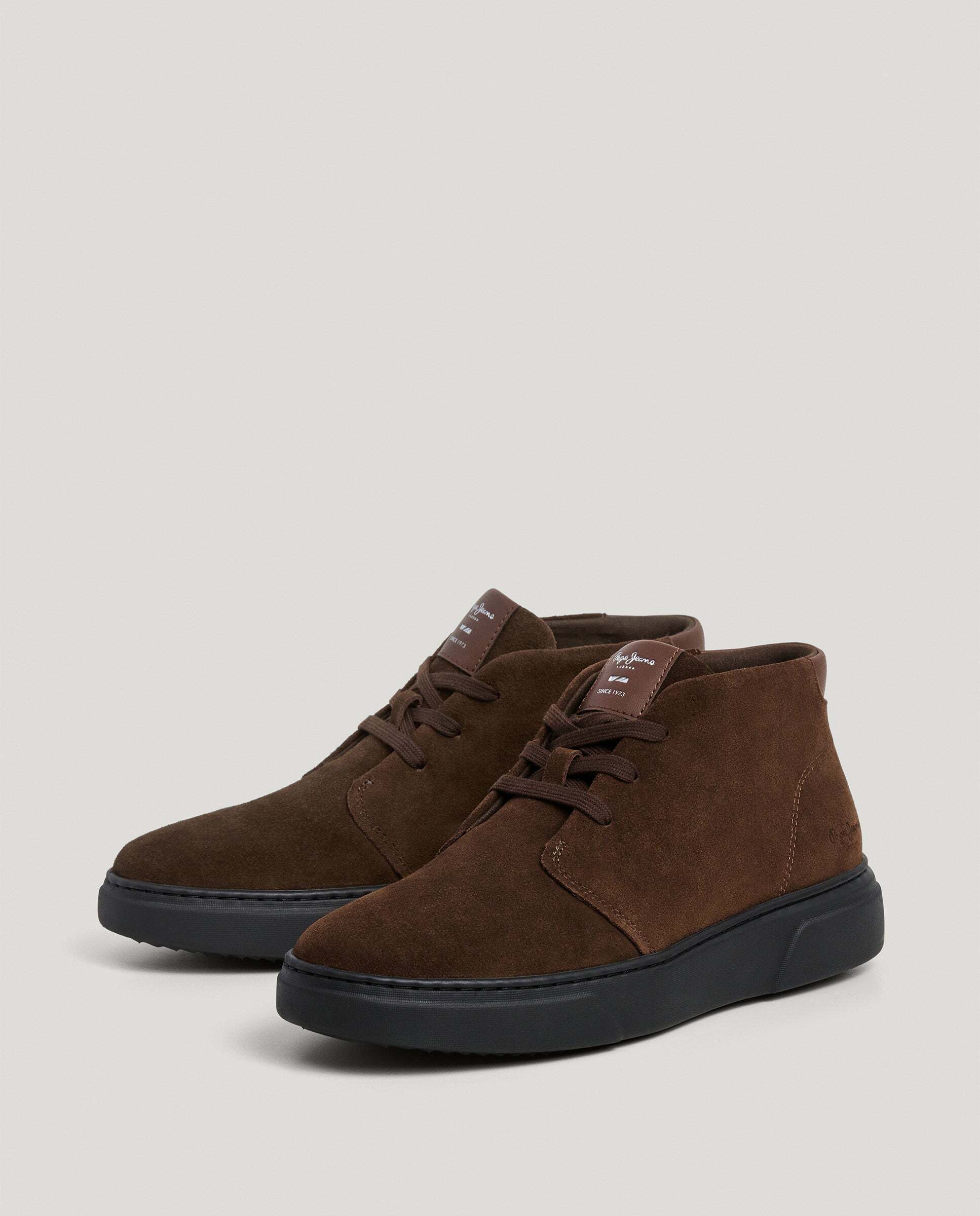 Imagen 5 de Botines de hombre de ante - Pepe Jeans - Marrón chocolate Marrón chocolate