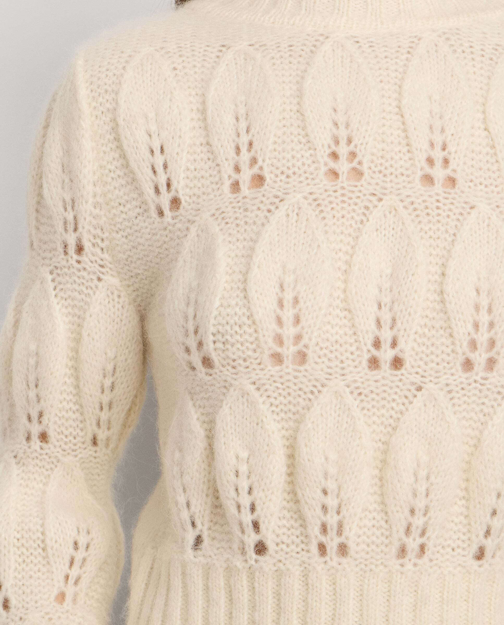 Jersey de mujer trenzado cuello alto - Pepe Jeans - Blanco Blanco-5