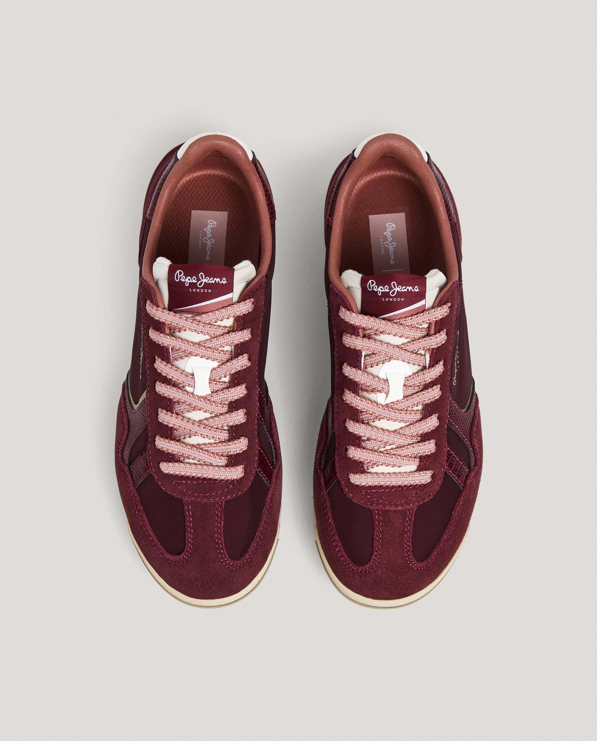 Marvin - Pepe Jeans - zapatillas retro con detalles en ante - Granate Granate-3