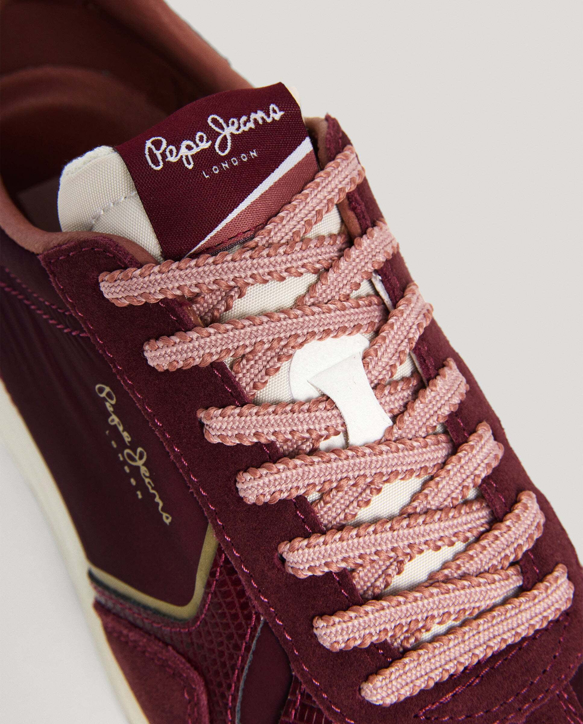 Marvin - Pepe Jeans - zapatillas retro con detalles en ante - Granate Granate-5