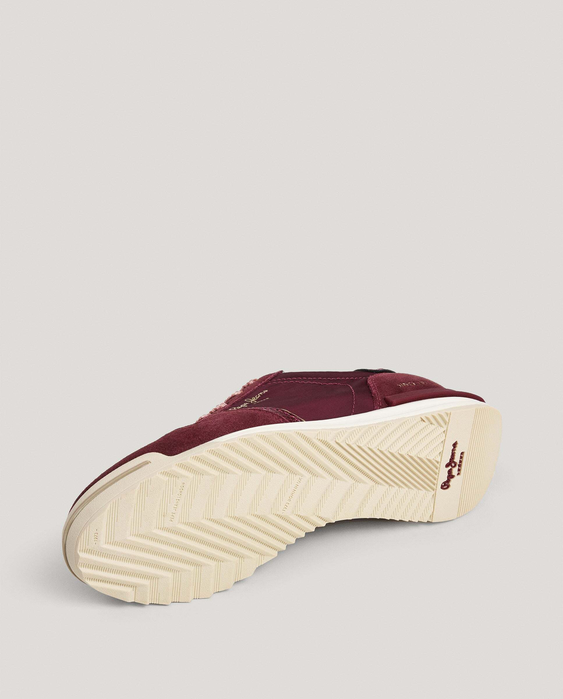 Marvin - Pepe Jeans - zapatillas retro con detalles en ante - Granate Granate-6