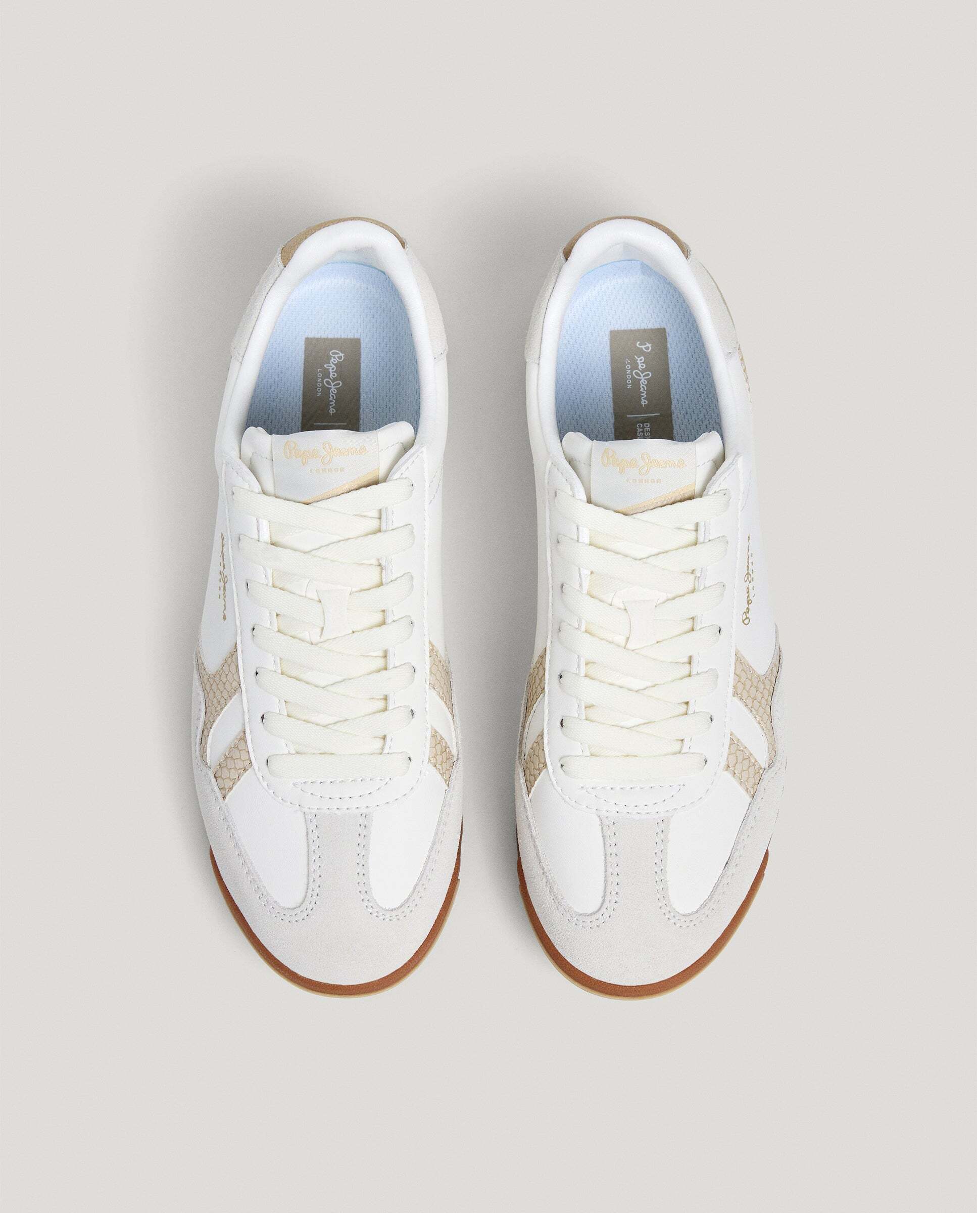 Marvin - Pepe Jeans - zapatillas retro con detalles animal print - Blanco Blanco-3