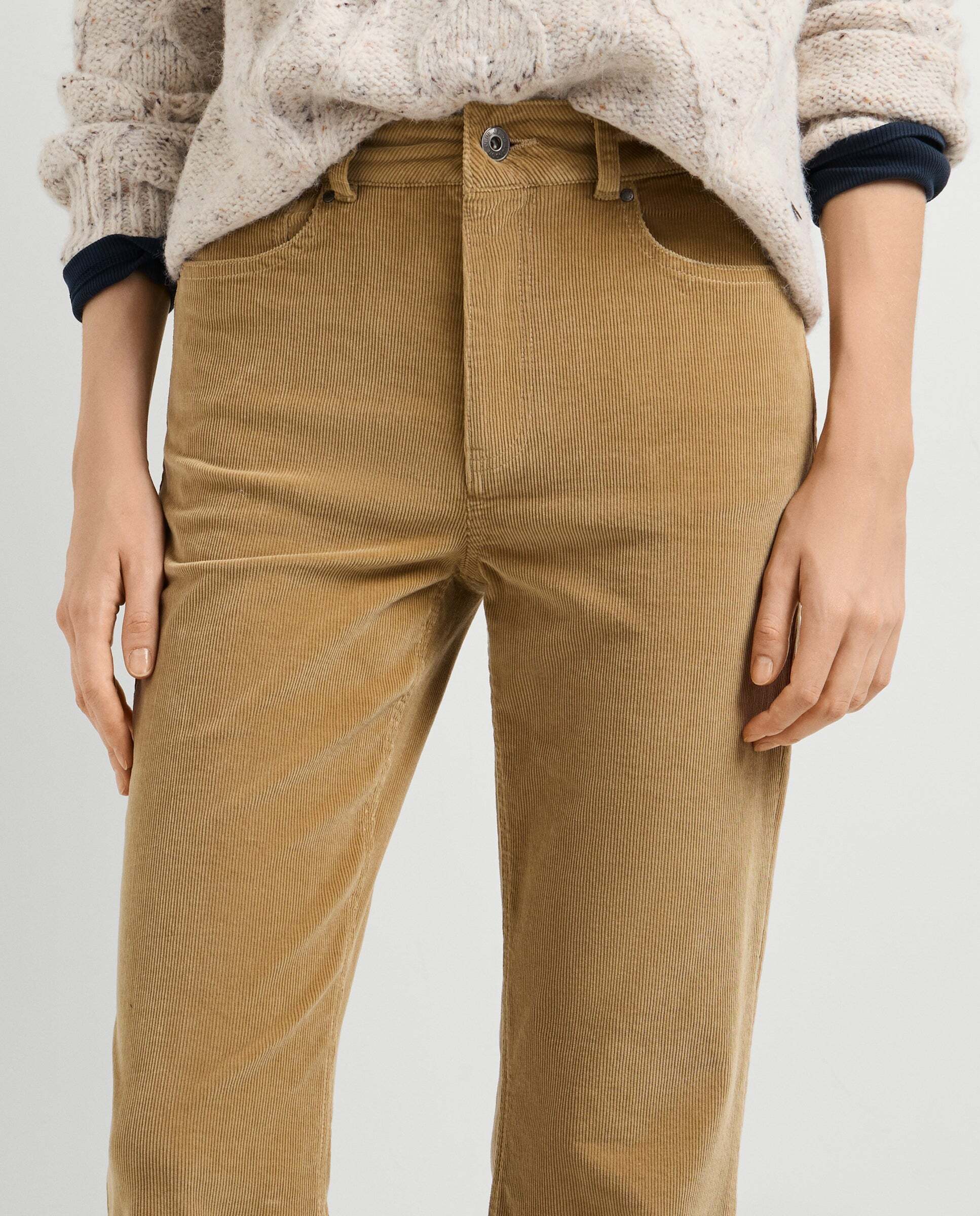 Willa - Pepe Jeans - pantalon cinco bolsillos pana fit flare - Natural Natural-4