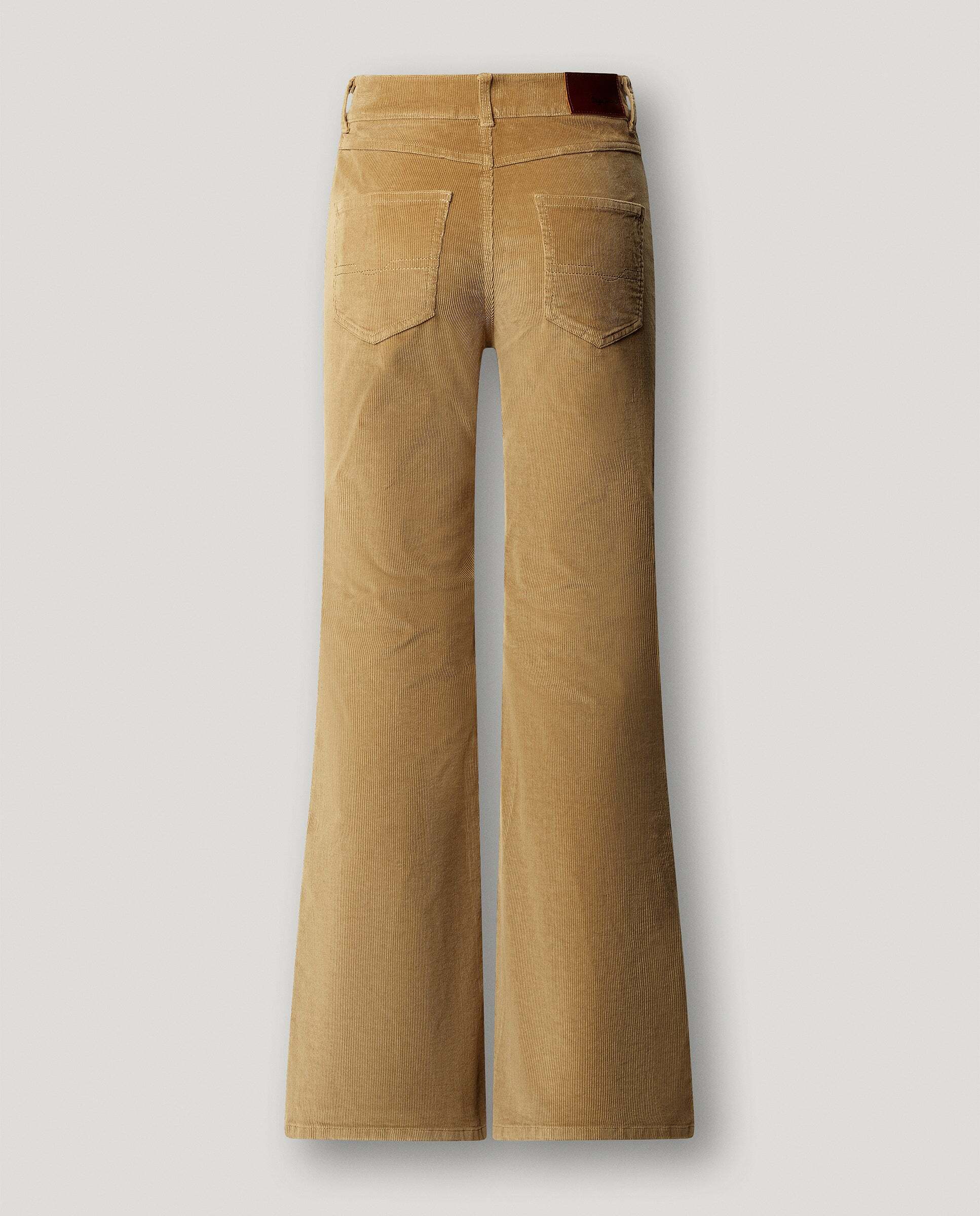 Willa - Pepe Jeans - pantalon cinco bolsillos pana fit flare - Natural Natural-6