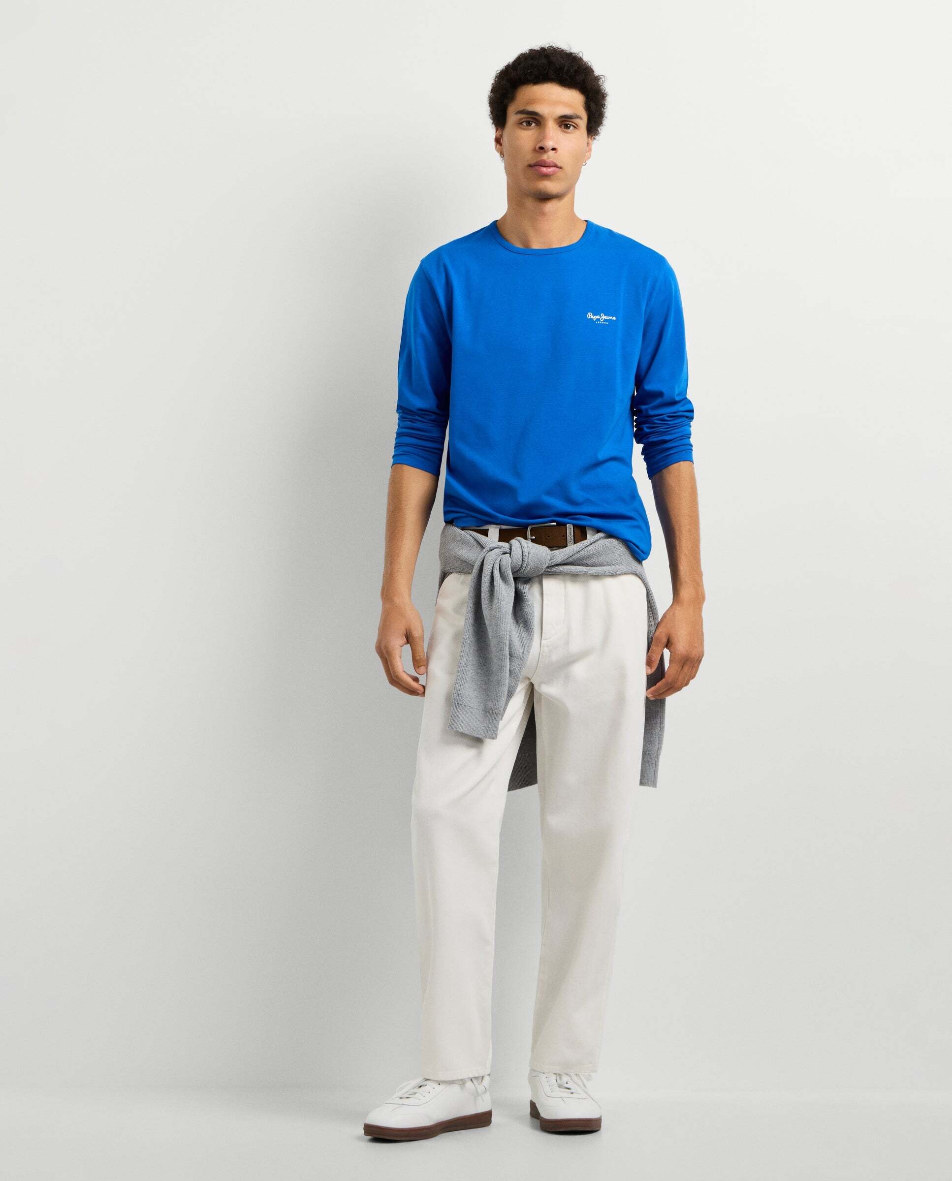 Imagen 2 de Camiseta de hombre manga larga fit slim - Pepe Jeans - Azul eléctrico Azul eléctrico