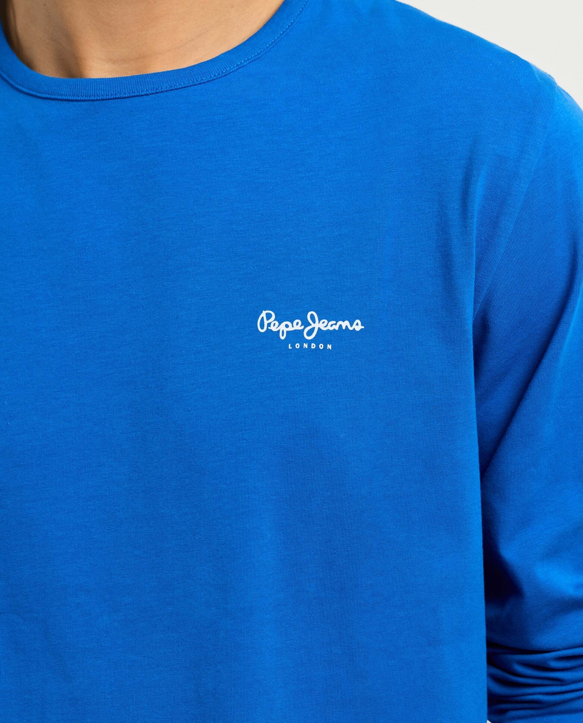 Imagen 4 de Camiseta de hombre manga larga fit slim - Pepe Jeans - Azul eléctrico Azul eléctrico