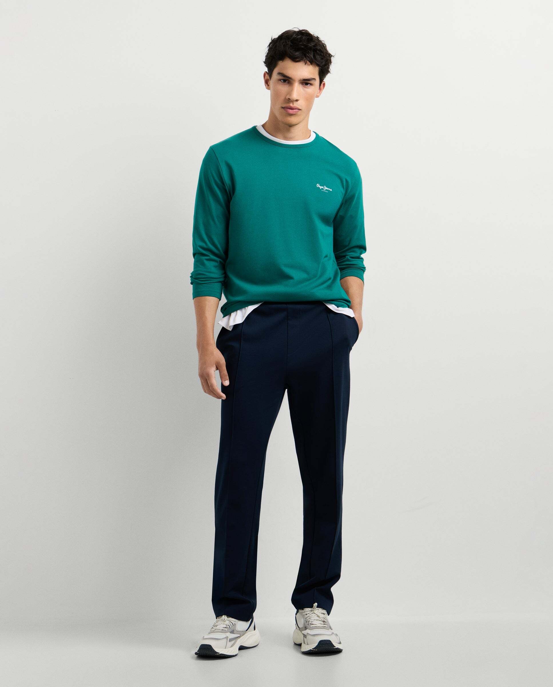 Camiseta de hombre manga larga fit slim - Pepe Jeans - Verde oscuro Verde oscuro-2