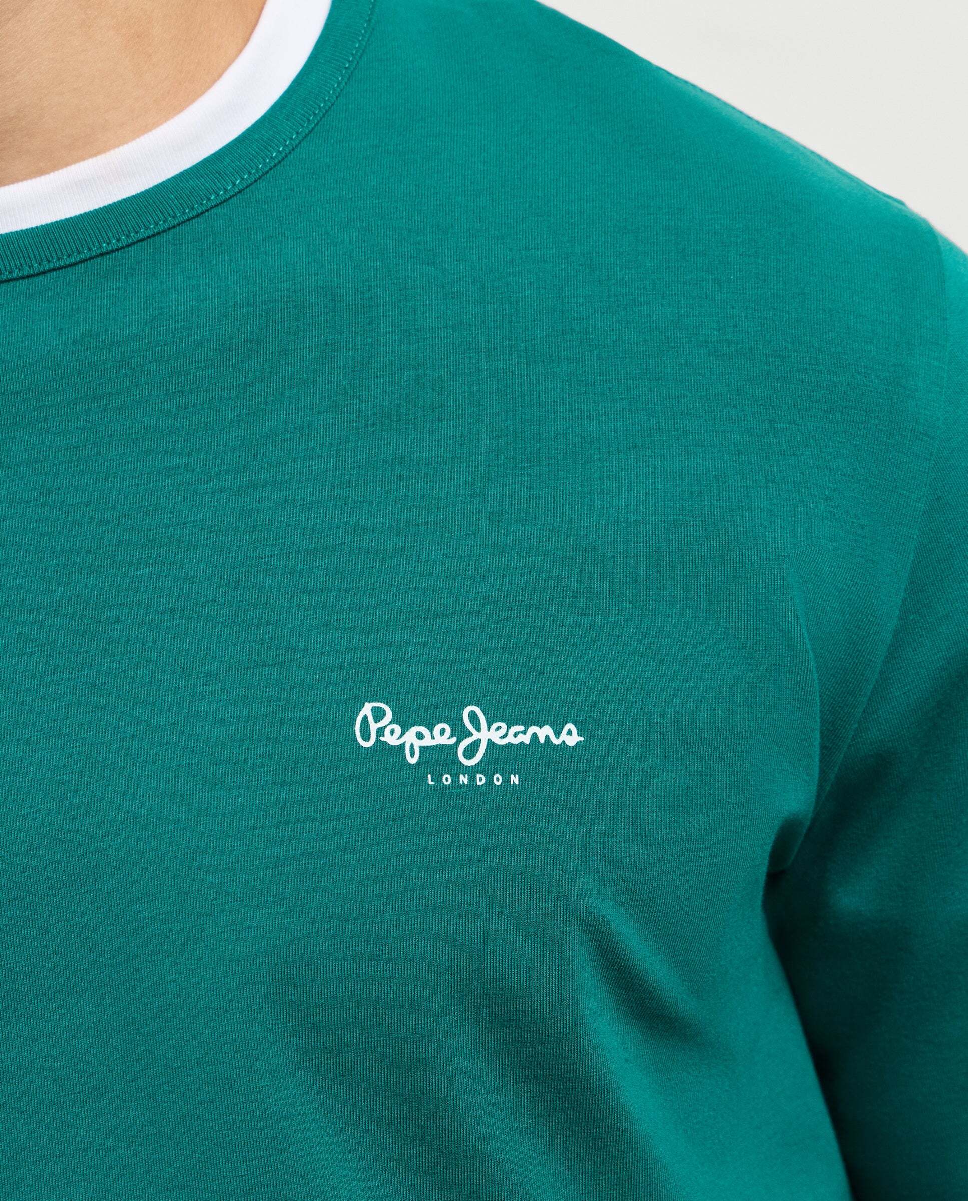 Camiseta de hombre manga larga fit slim - Pepe Jeans - Verde oscuro Verde oscuro-4