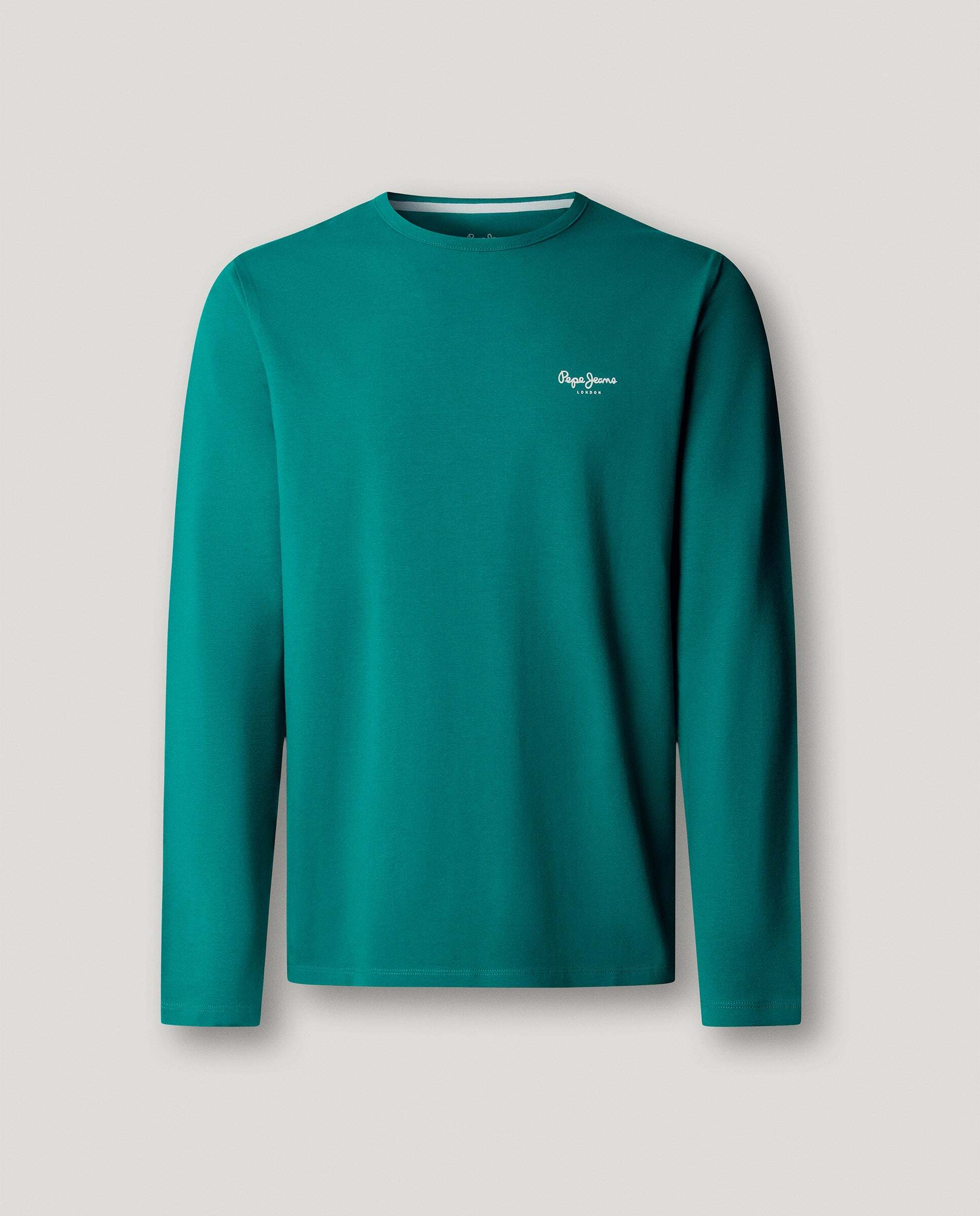 Camiseta de hombre manga larga fit slim - Pepe Jeans - Verde oscuro Verde oscuro-6