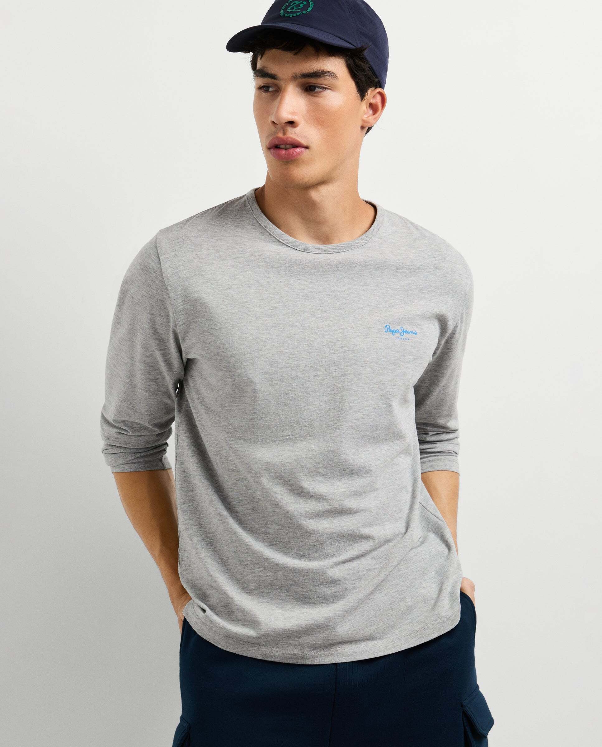 Imagen 1 de Camiseta de hombre manga larga fit slim - Pepe Jeans - Gris Gris