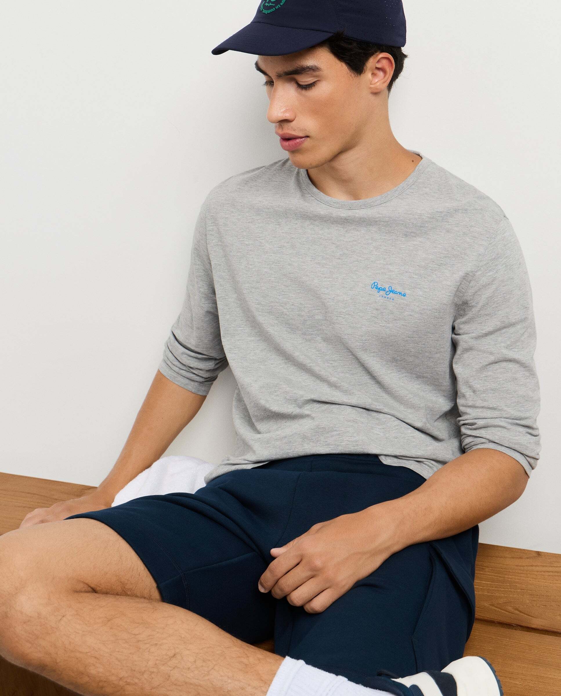 Imagen 3 de Camiseta de hombre manga larga fit slim - Pepe Jeans - Gris Gris