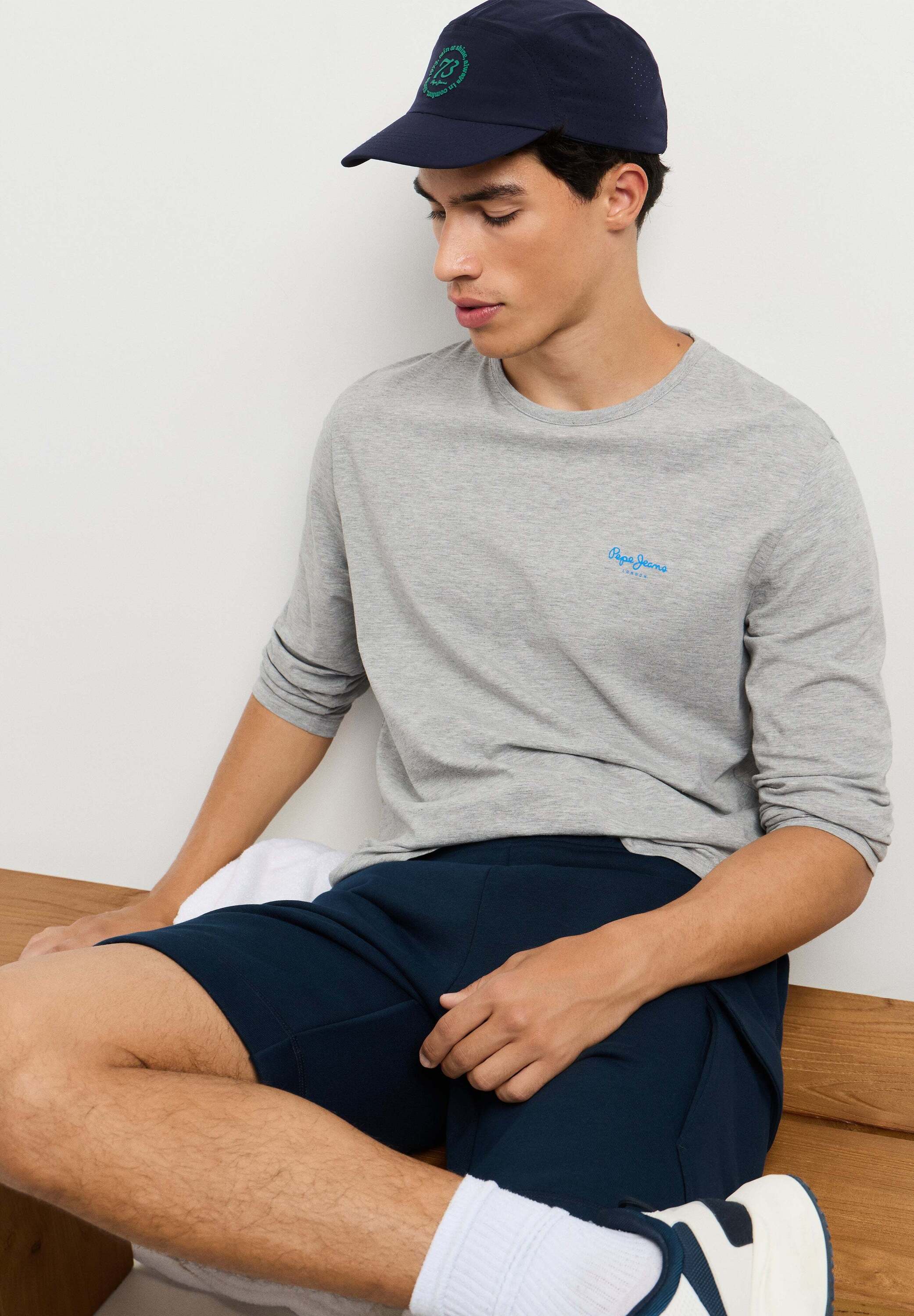 Imagen 4 de Camiseta de hombre manga larga fit slim - Pepe Jeans - Gris Gris