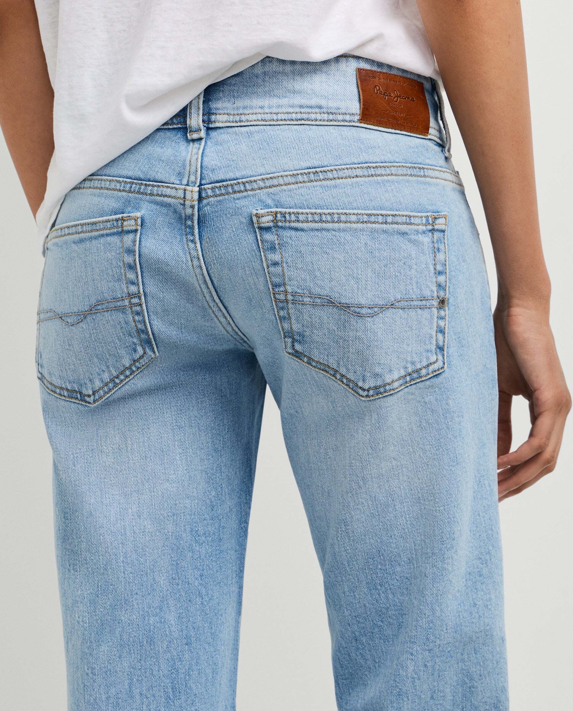 Vaquero de mujer fit recto y tiro bajo - Pepe Jeans - venus - Azul Azul-6