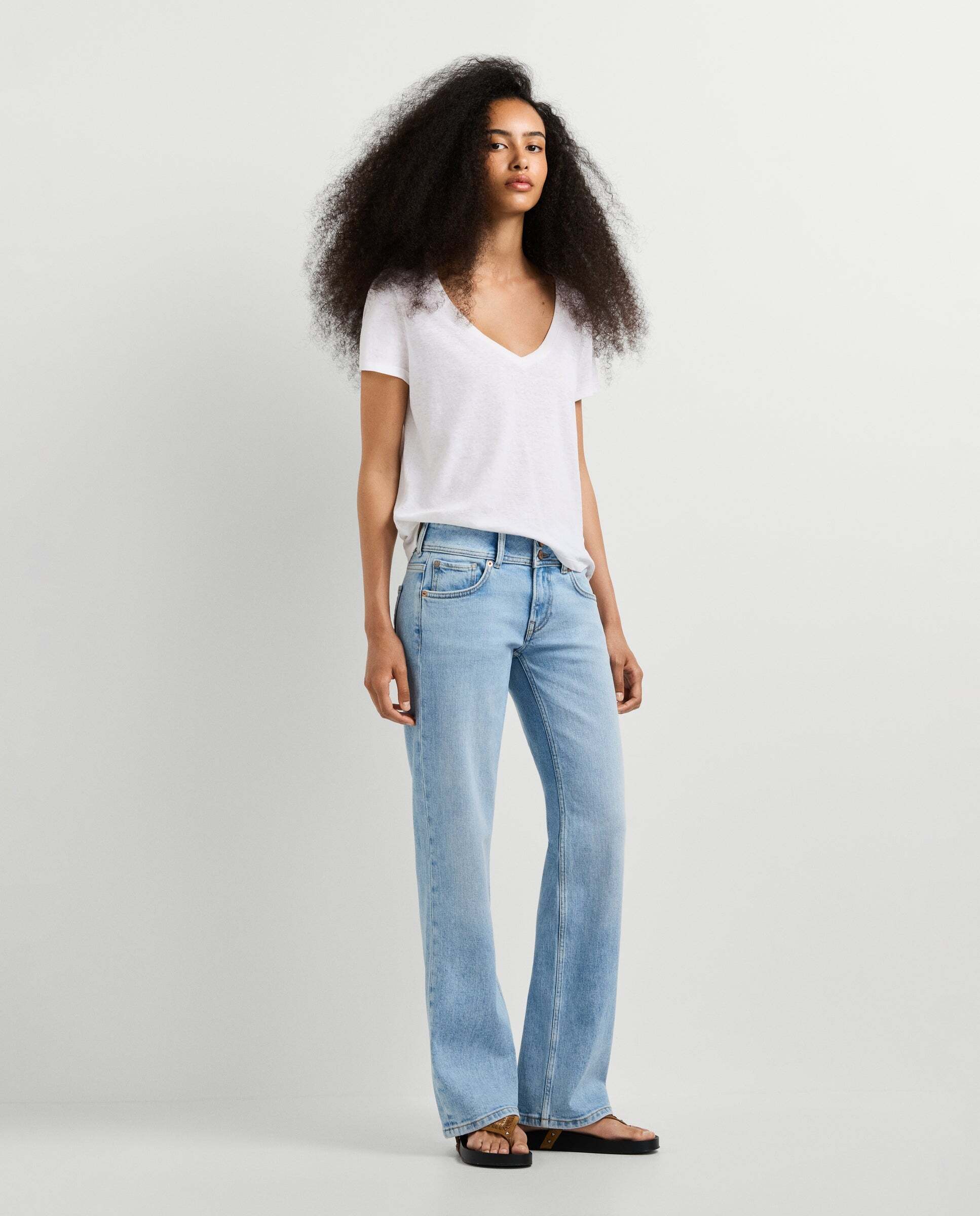Vaquero de mujer fit recto y tiro bajo - Pepe Jeans - venus - Azul Azul-7