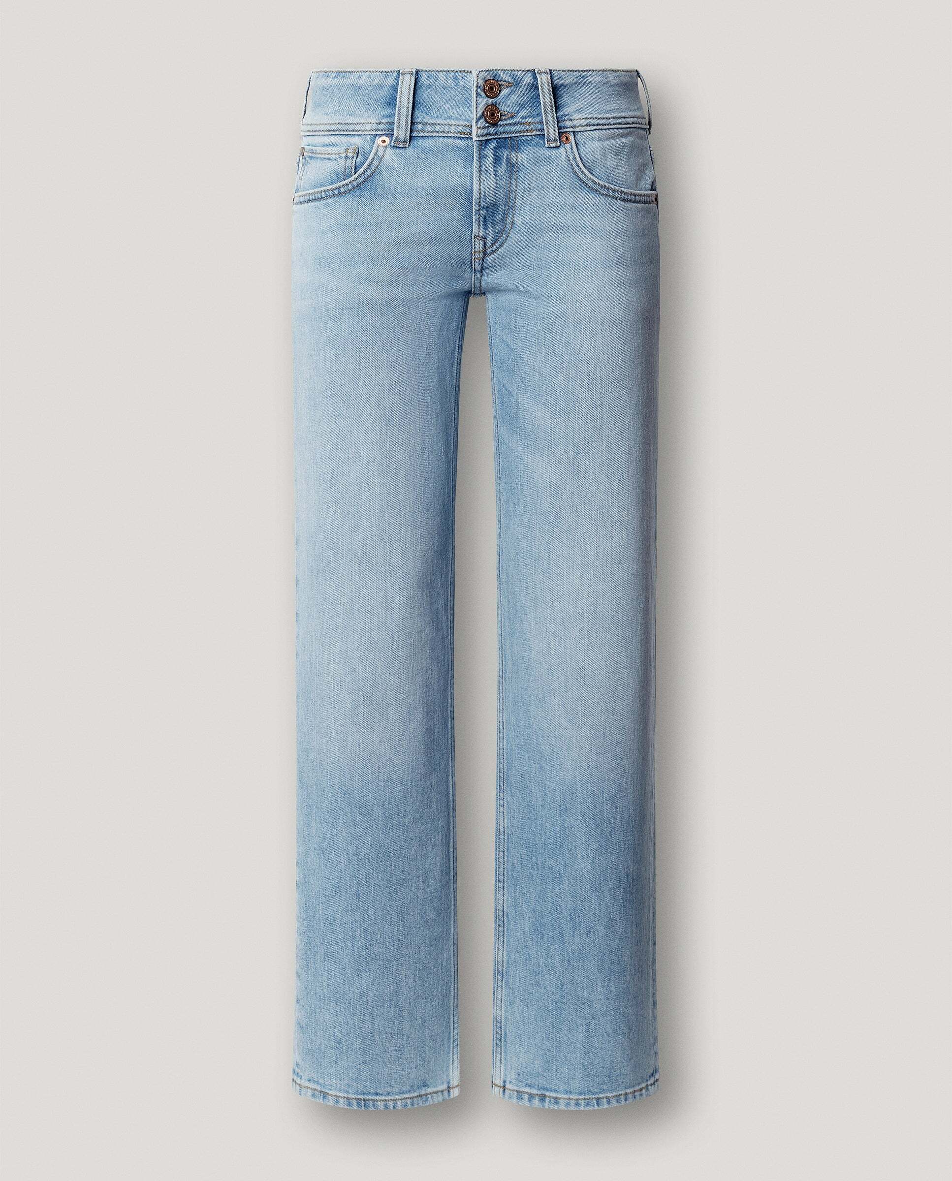 Vaquero de mujer fit recto y tiro bajo - Pepe Jeans - venus - Azul Azul-9