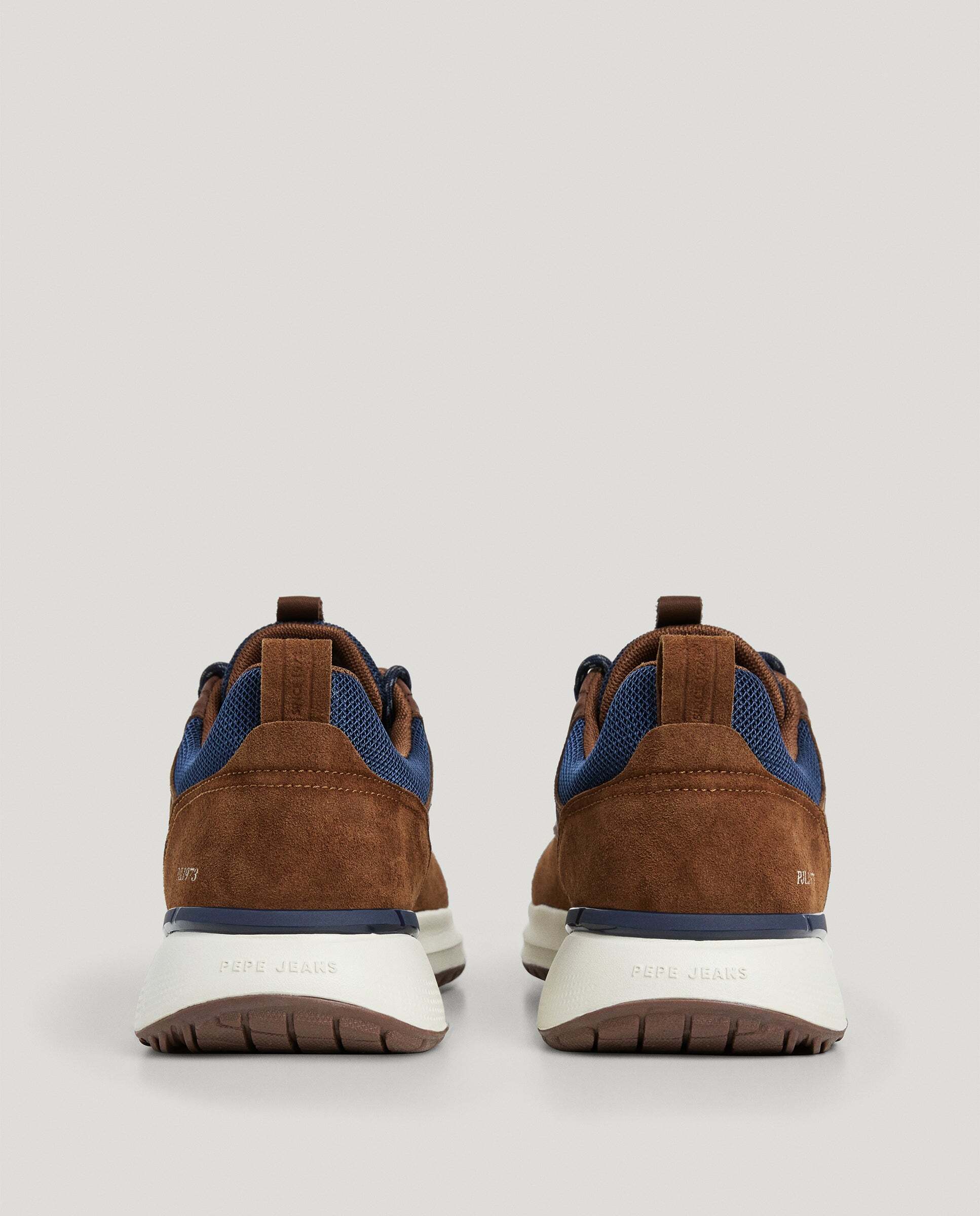 Bampton - Pepe Jeans - zapatillas ante con piel - Marrón Marrón-4