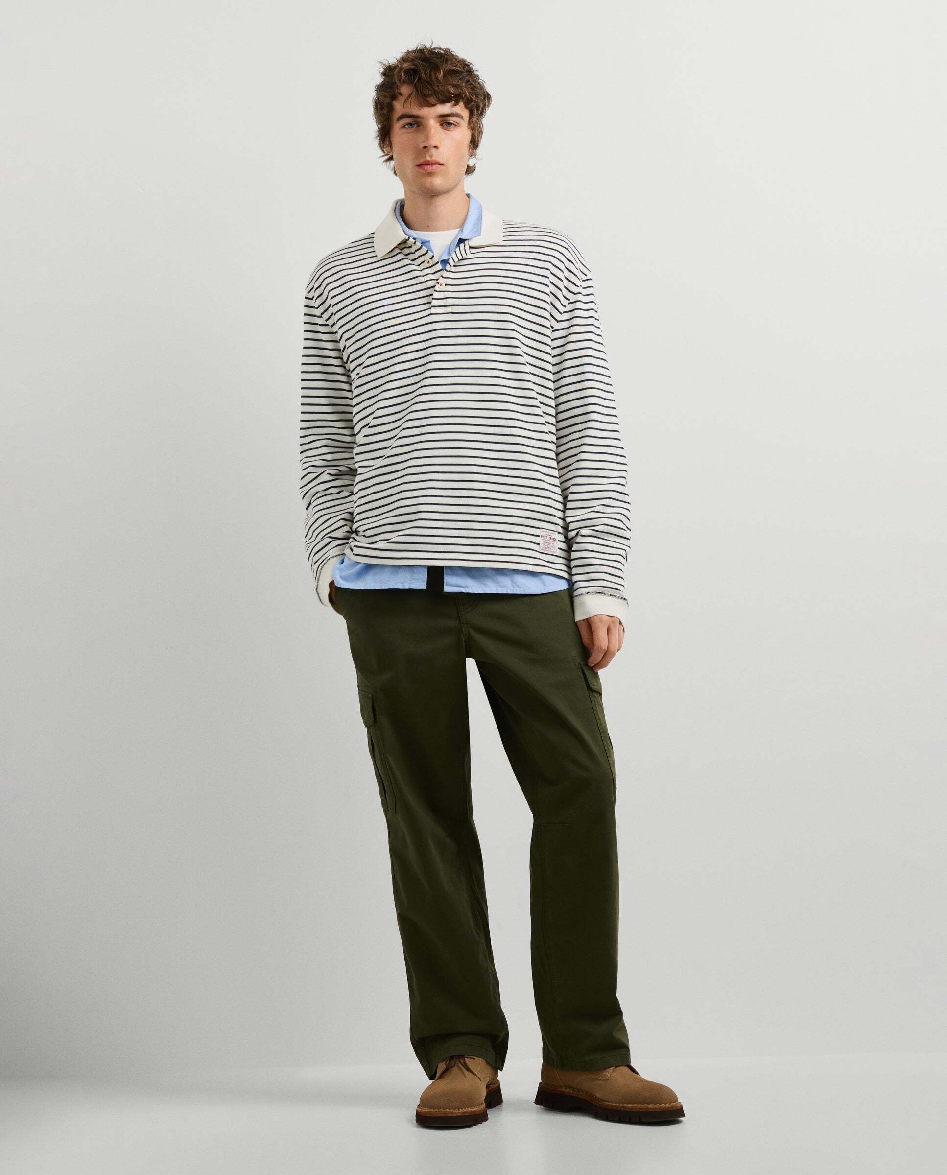 Polo de hombre rugby manga larga fit casual - Pepe Jeans - Blanco Blanco-2
