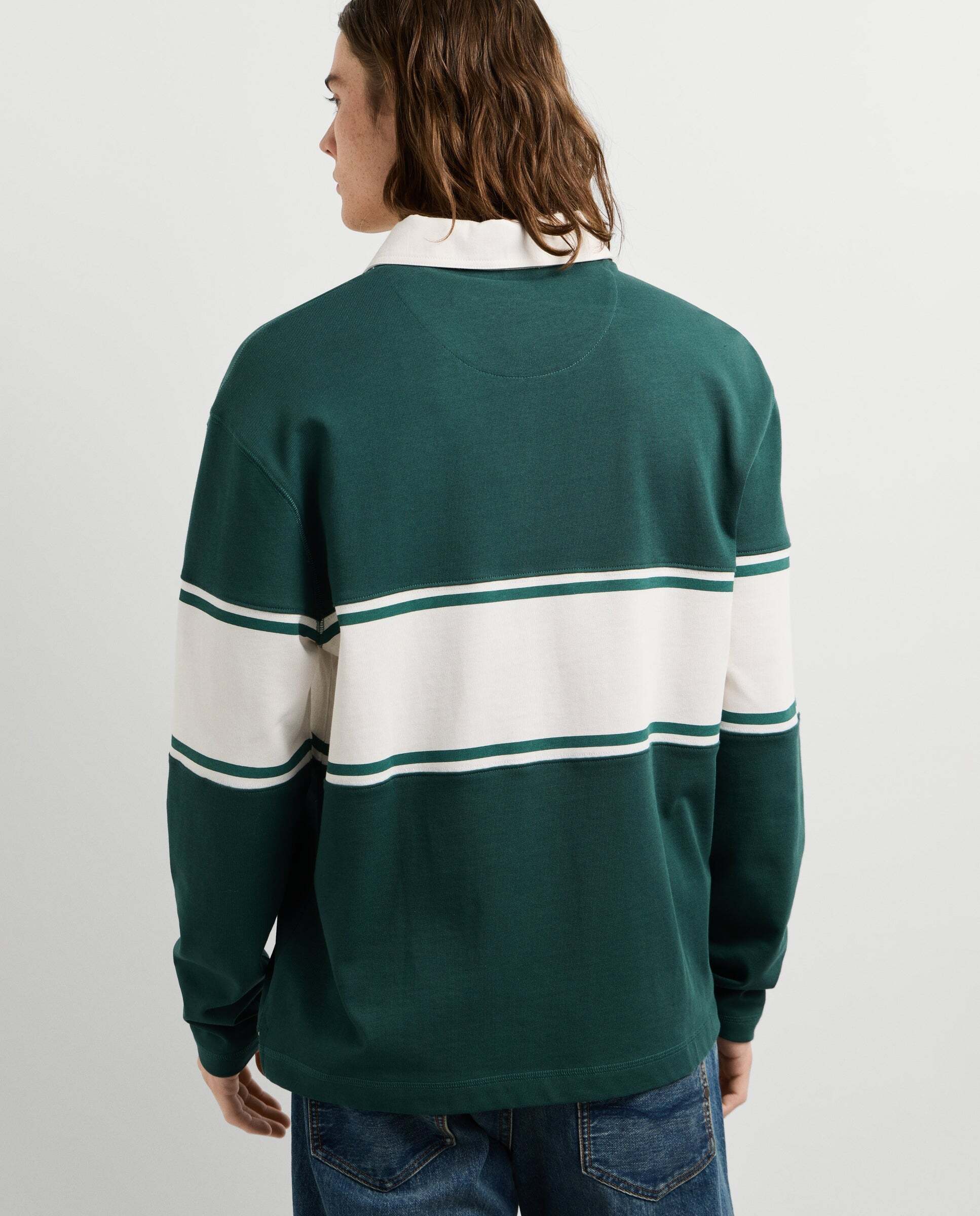 Polo de hombre rugby manga larga fit casual - Pepe Jeans - Verde Verde-3