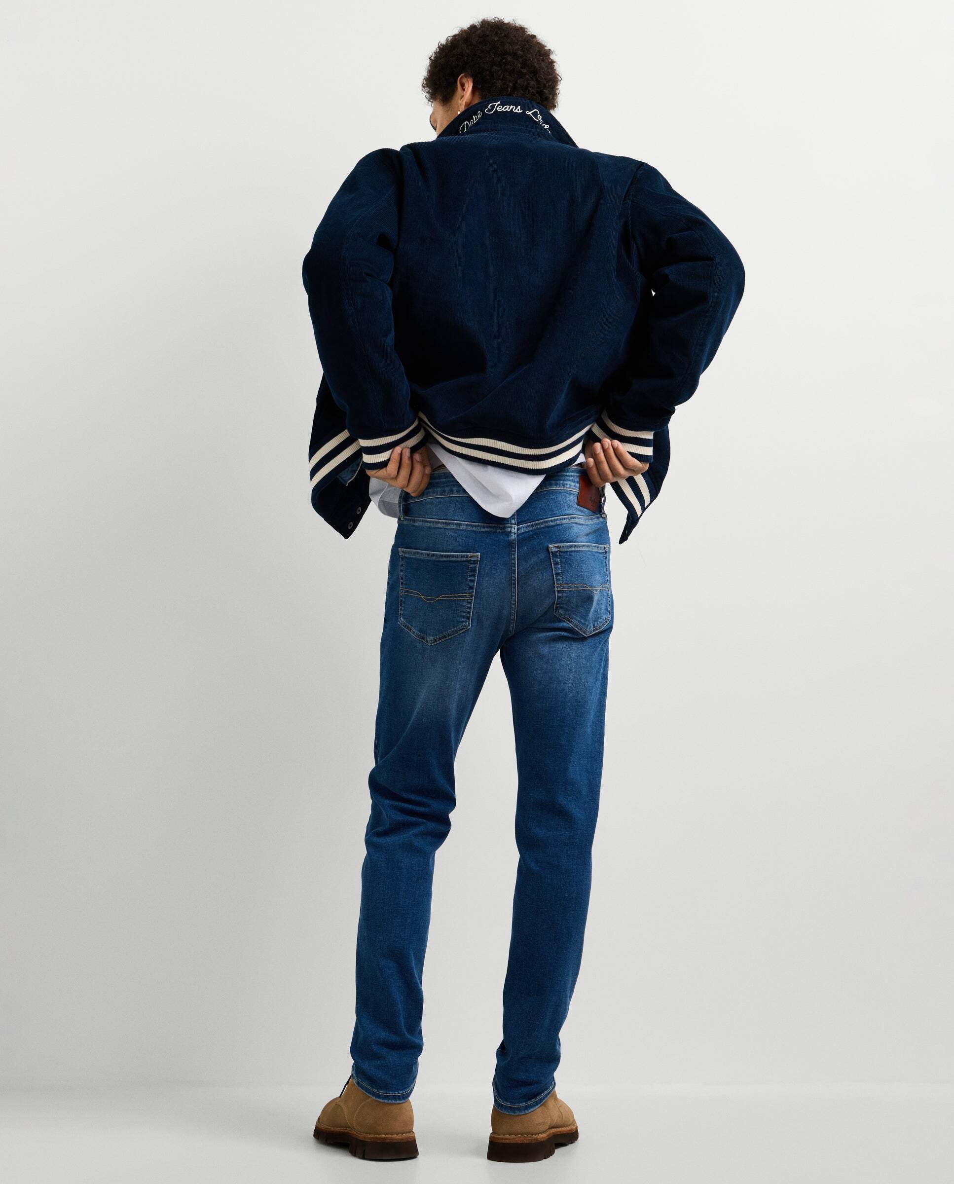 Imagen 3 de Vaquero de hombre fit skinny tiro regular - Pepe Jeans - Azul Azul