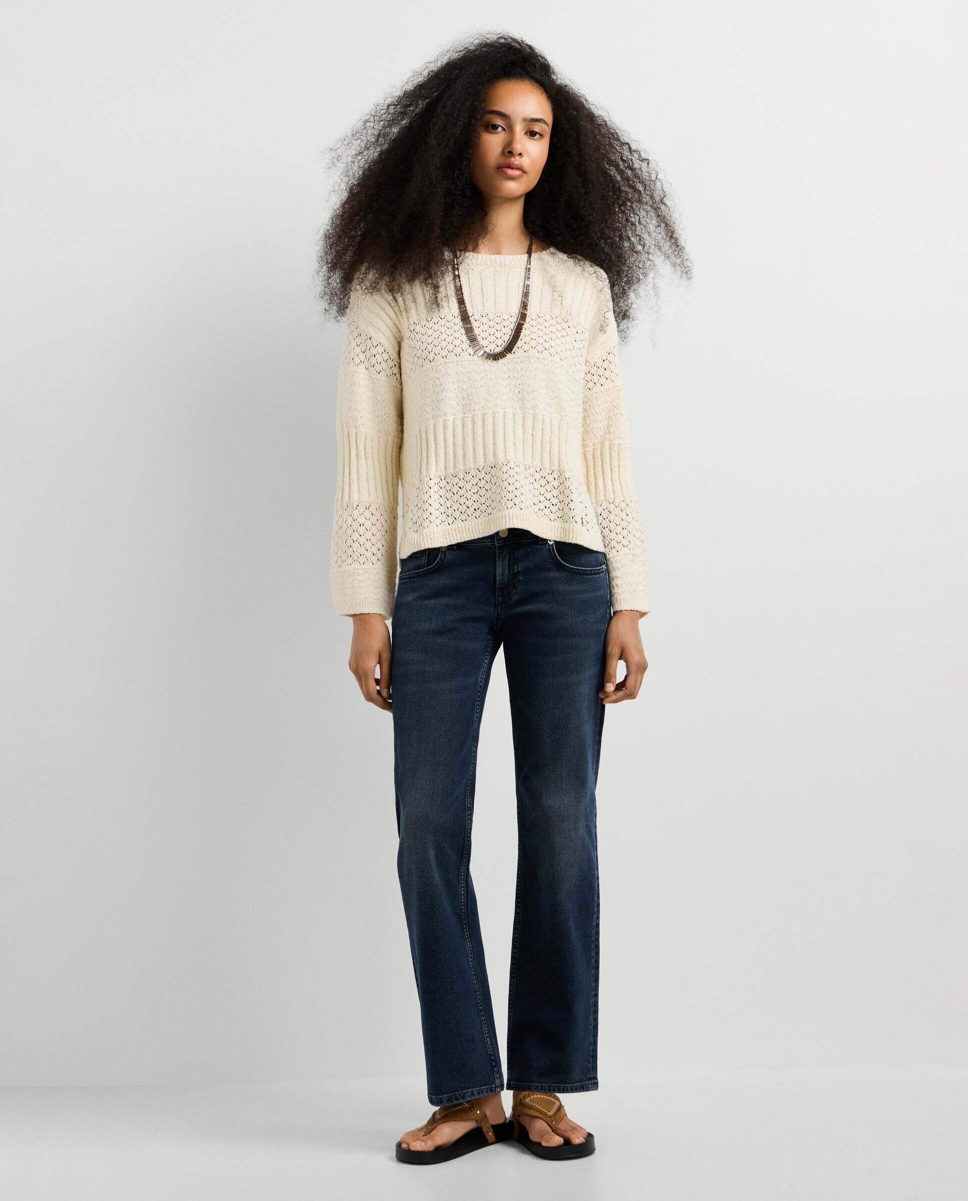 Vaquero de mujer fit recto y tiro bajo - Pepe Jeans - venus - Negro Negro-3