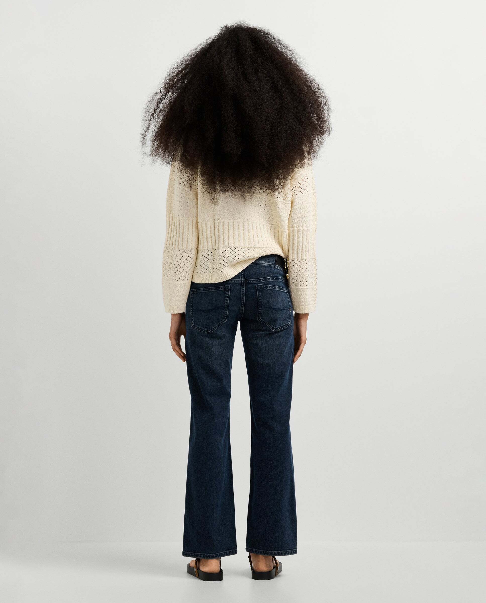 Vaquero de mujer fit recto y tiro bajo - Pepe Jeans - venus - Negro Negro-4