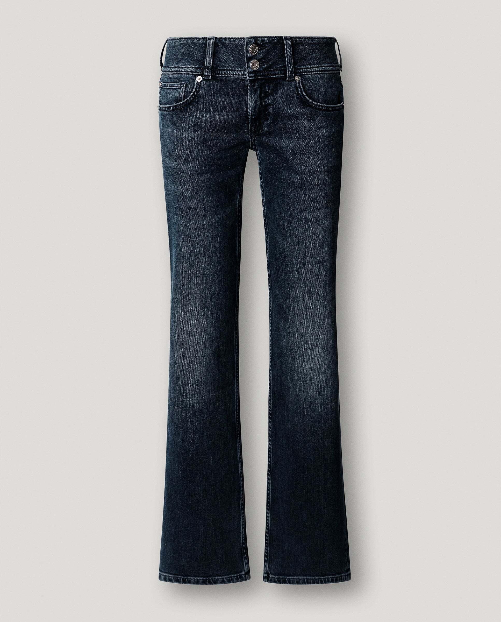 Vaquero de mujer fit recto y tiro bajo - Pepe Jeans - venus - Negro Negro-9