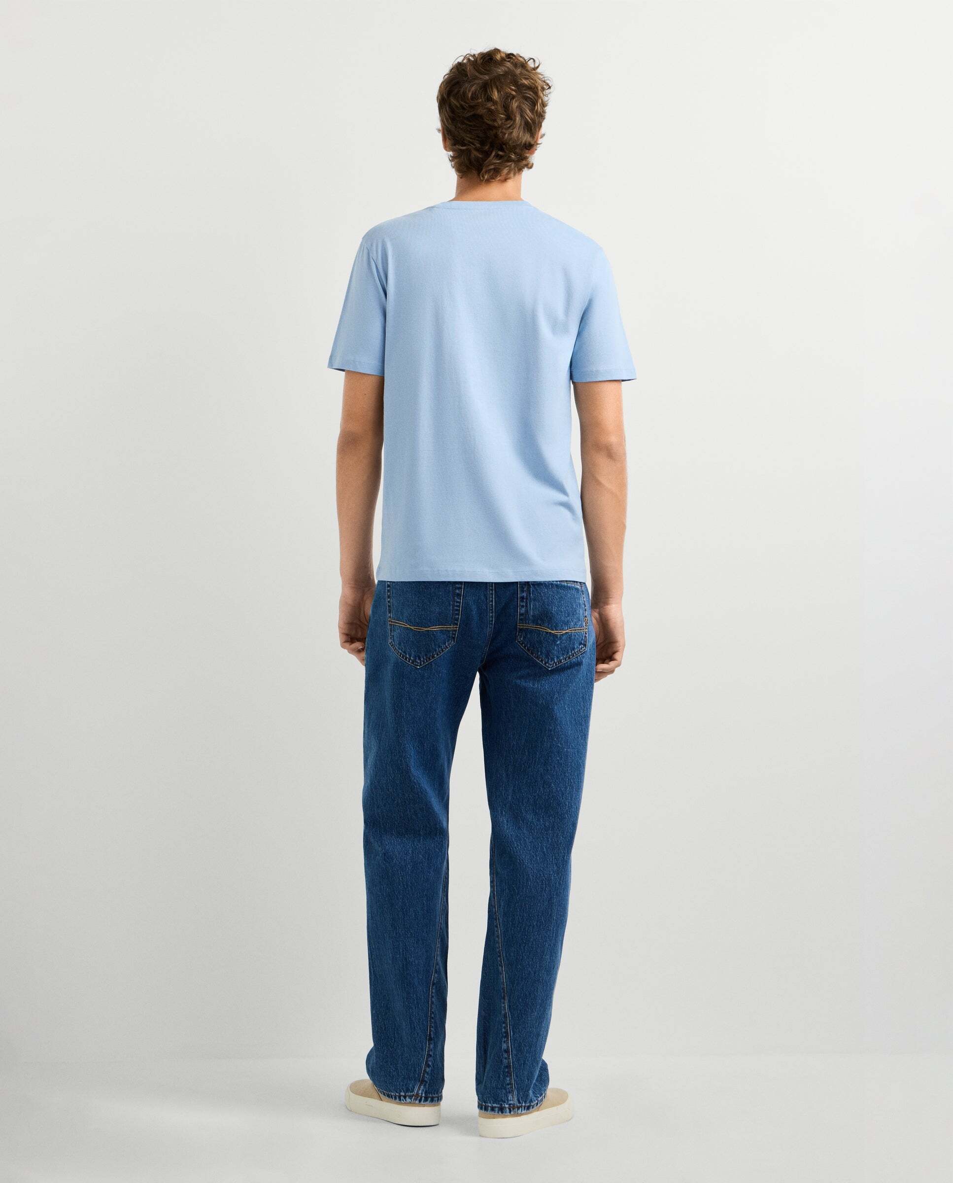 Camiseta de hombre logo estampado fit regular - Pepe Jeans - Azul claro Azul claro-3