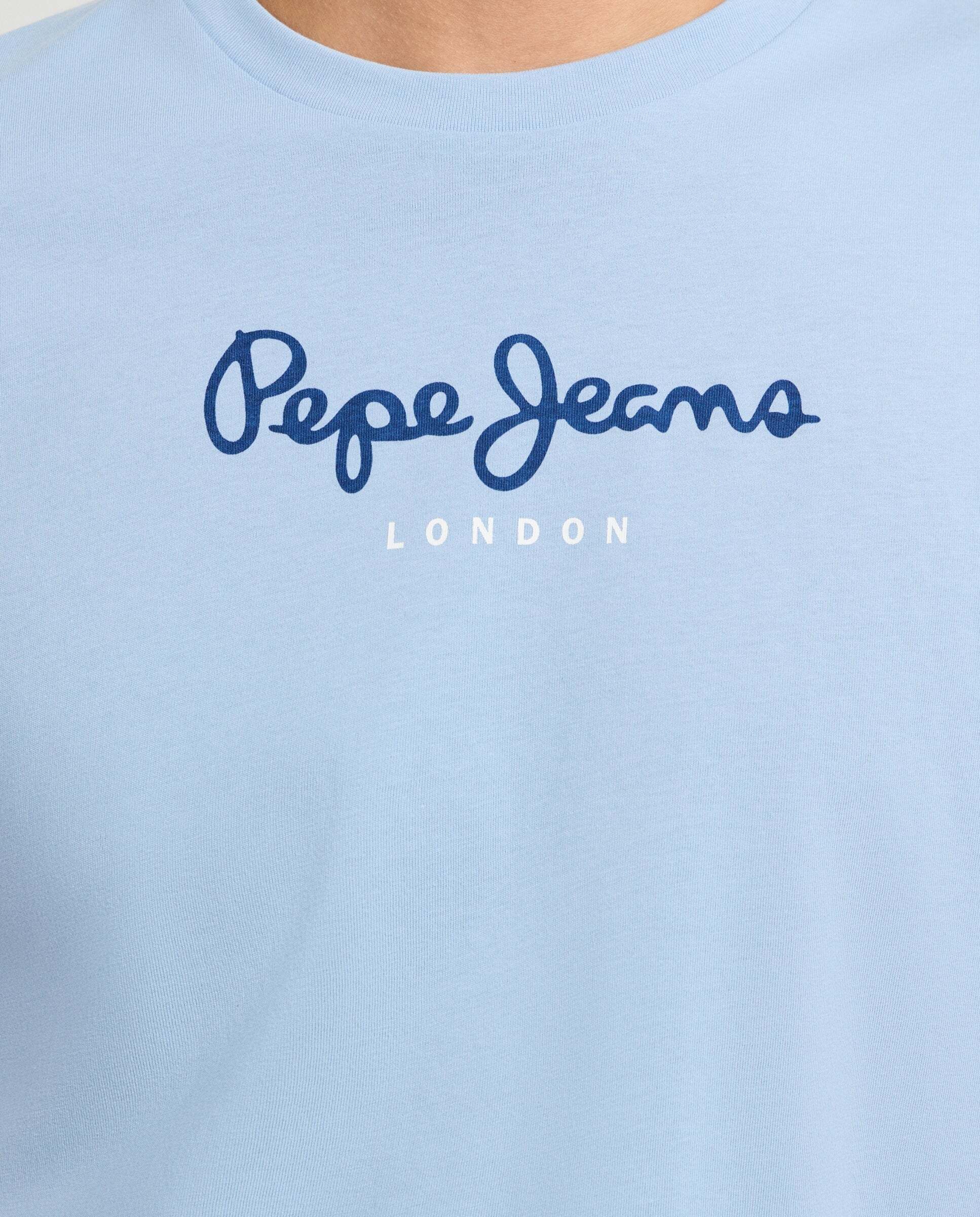 Camiseta de hombre logo estampado fit regular - Pepe Jeans - Azul claro Azul claro-7