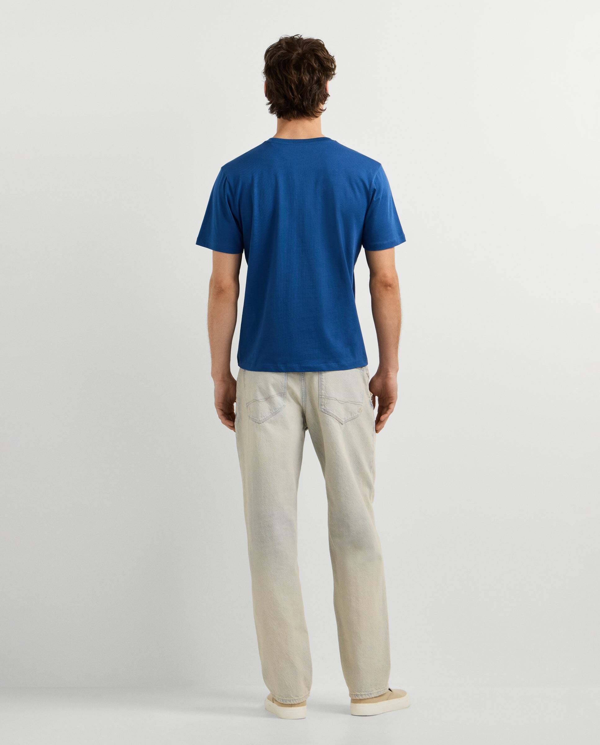 Camiseta de hombre logo estampado fit regular - Pepe Jeans - Azul oscuro Azul oscuro-3