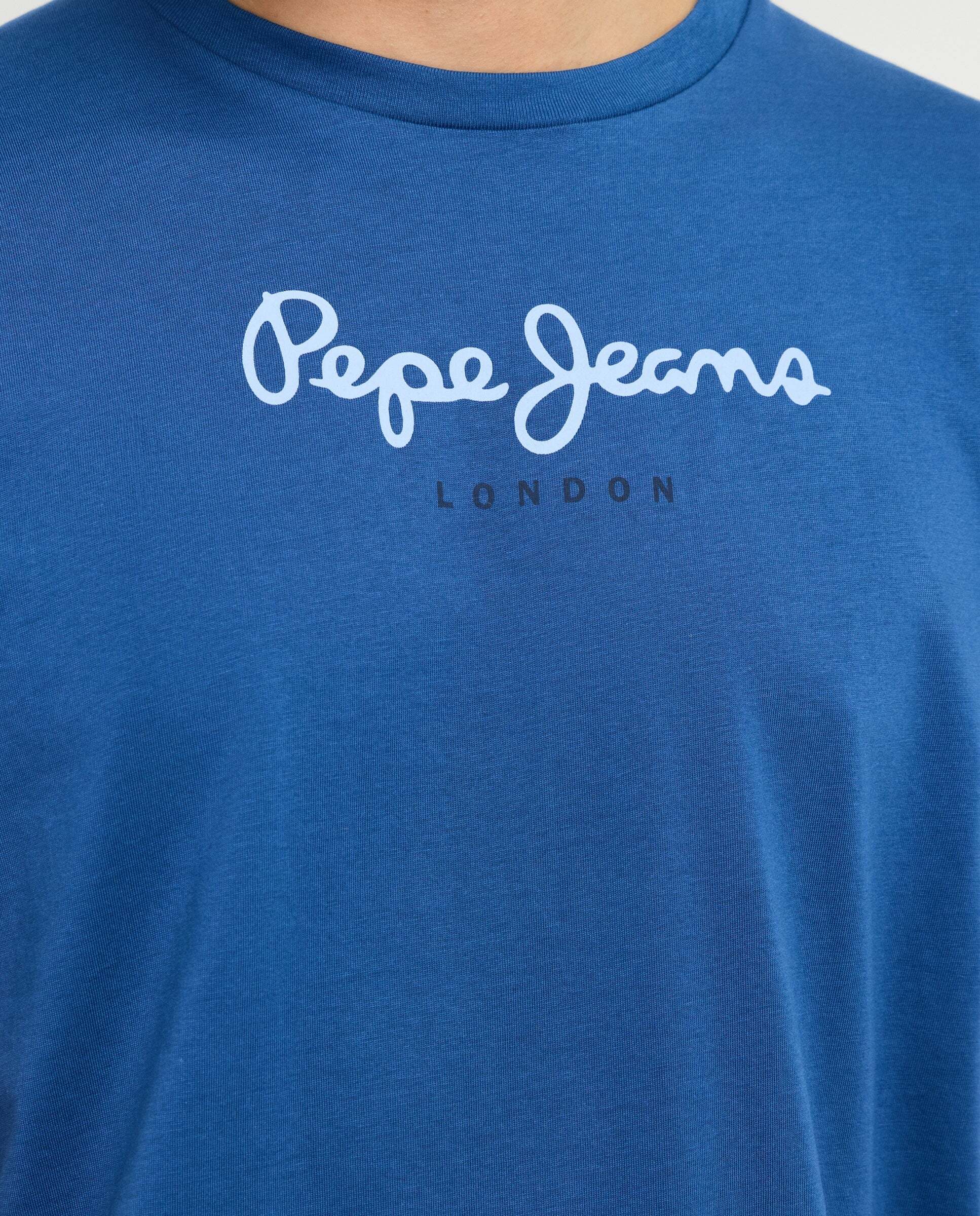 Camiseta de hombre logo estampado fit regular - Pepe Jeans - Azul oscuro Azul oscuro-7