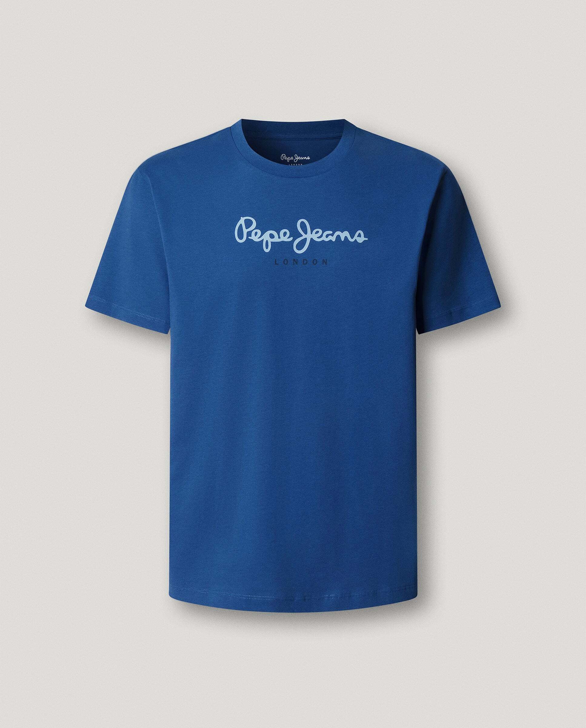 Camiseta de hombre logo estampado fit regular - Pepe Jeans - Azul oscuro Azul oscuro-8