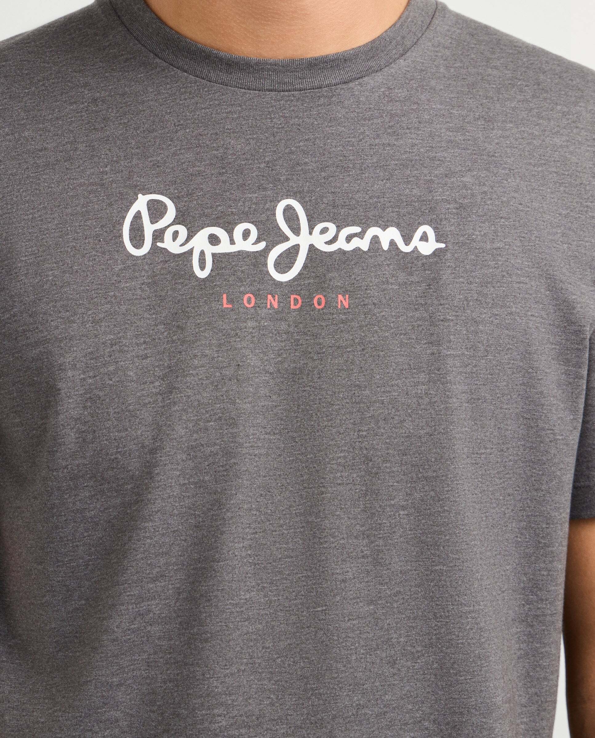 Imagen 5 de Camiseta de hombre logo estampado fit regular - Pepe Jeans - Gris claro Gris claro