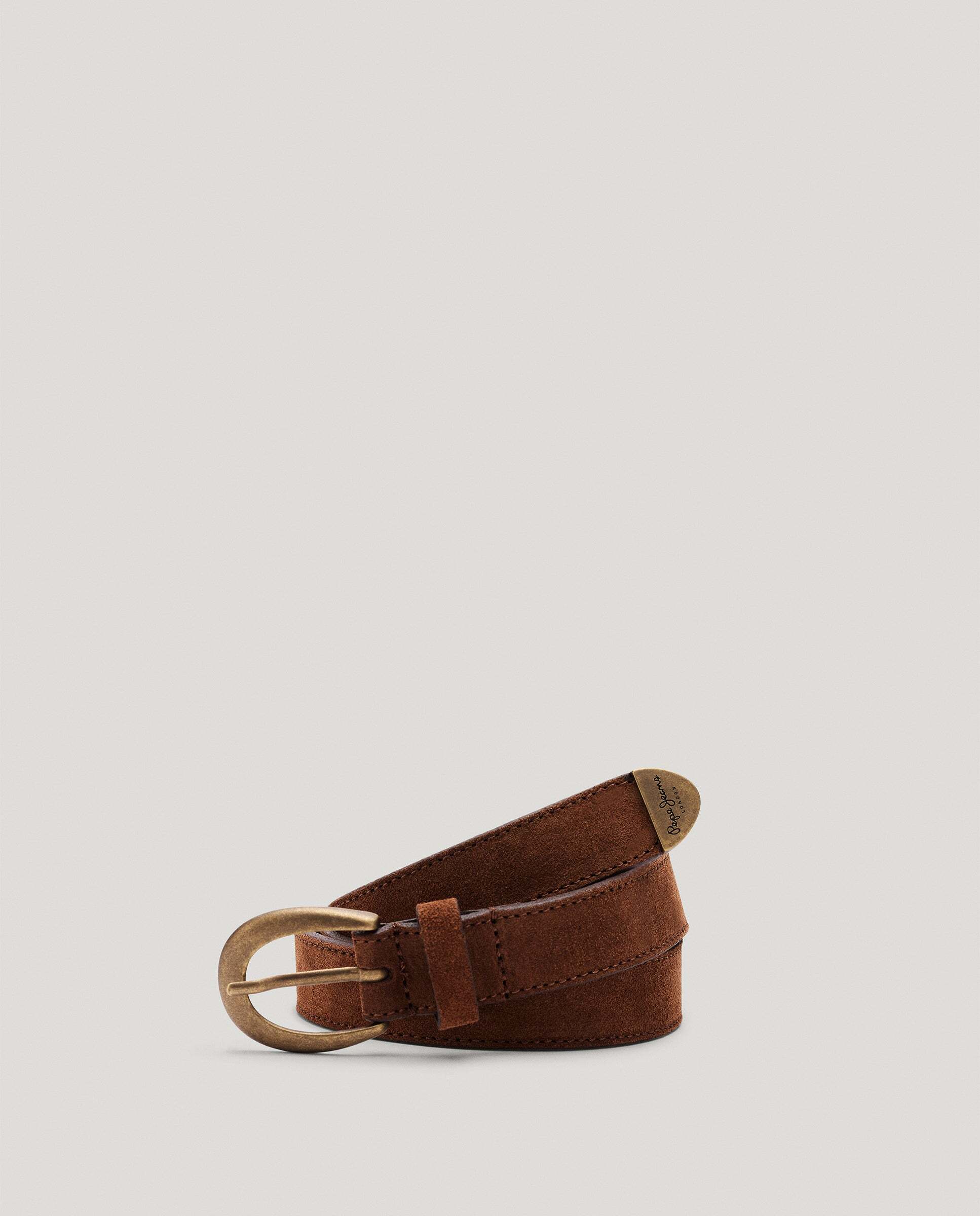 Cinturón de mujer ante con hebilla ovalada - Pepe Jeans - Natural Natural-1
