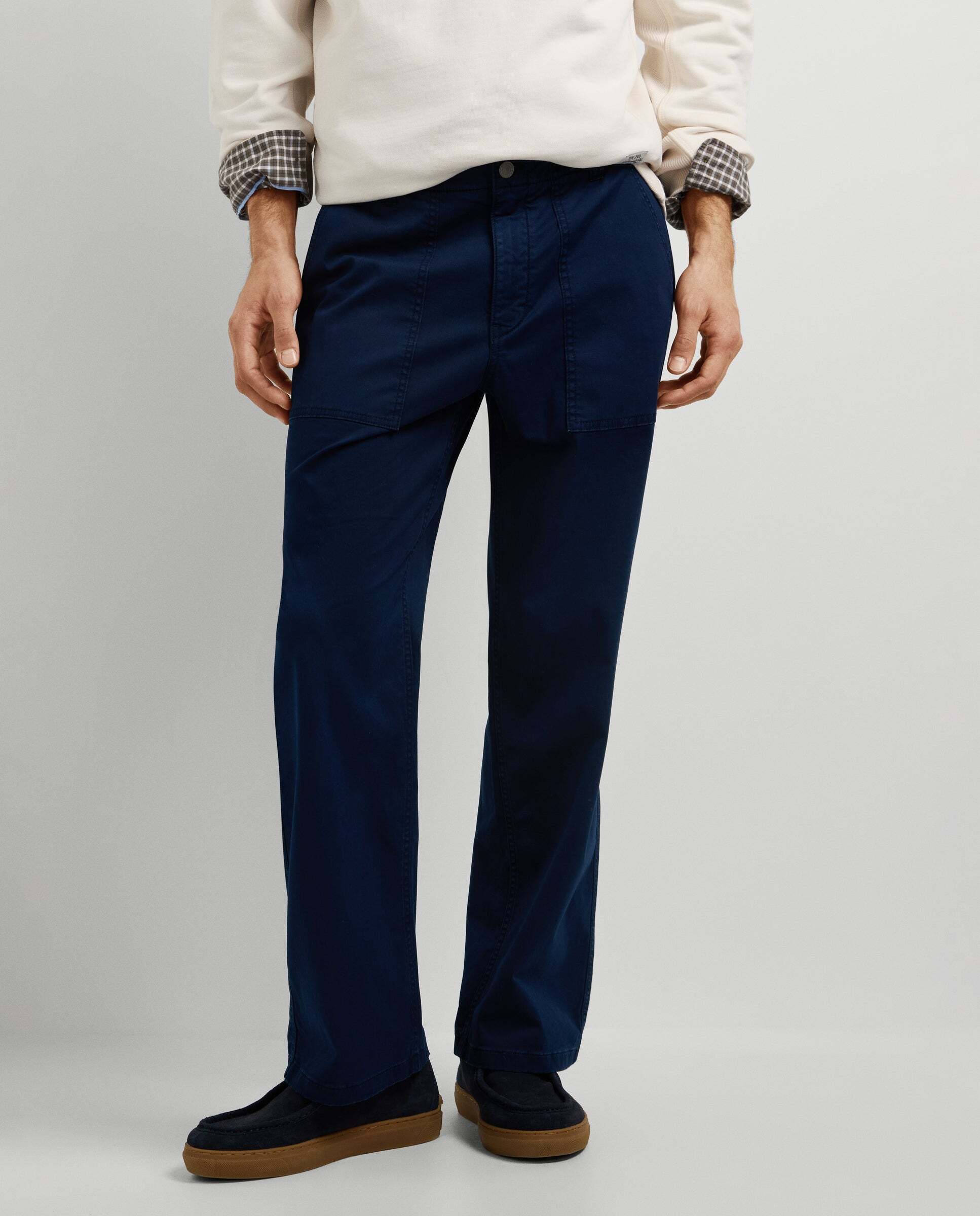Pantalón de hombre sarga fit relaxed - Pepe Jeans - Azul Azul-2