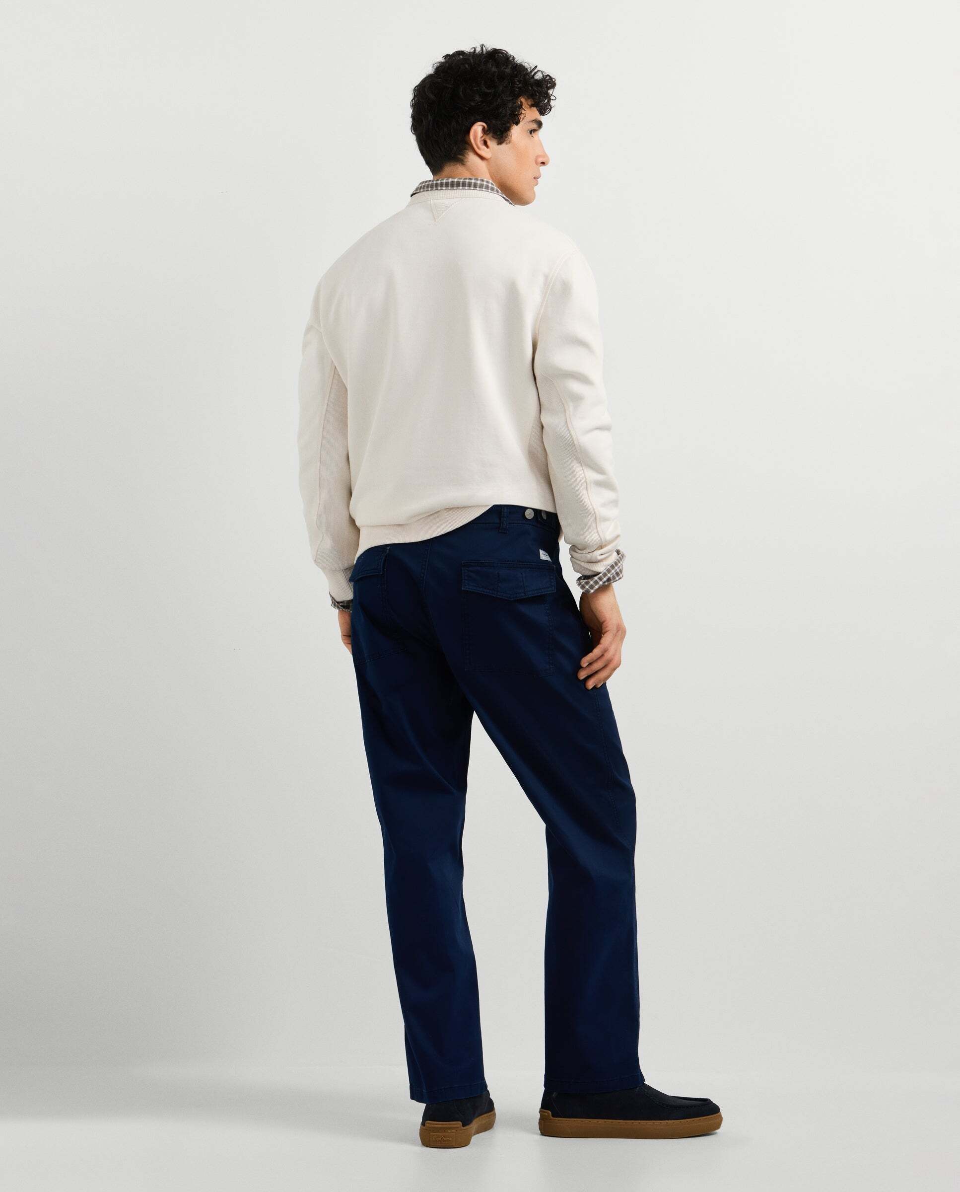 Pantalón de hombre sarga fit relaxed - Pepe Jeans - Azul Azul-3
