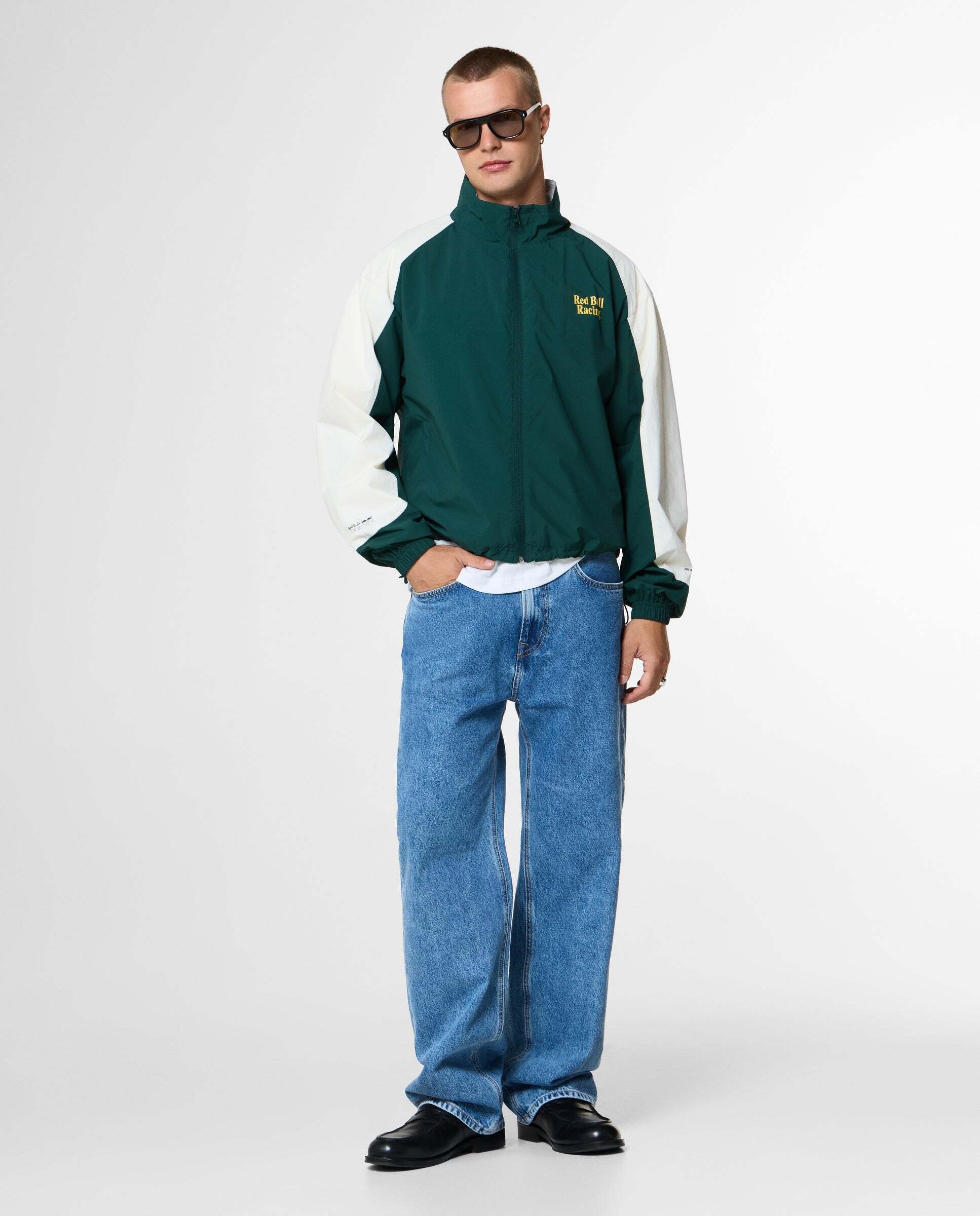 Chaqueta de hombre cuello alto con logo red bull racing - Pepe Jeans - Verde oscuro Verde oscuro-2