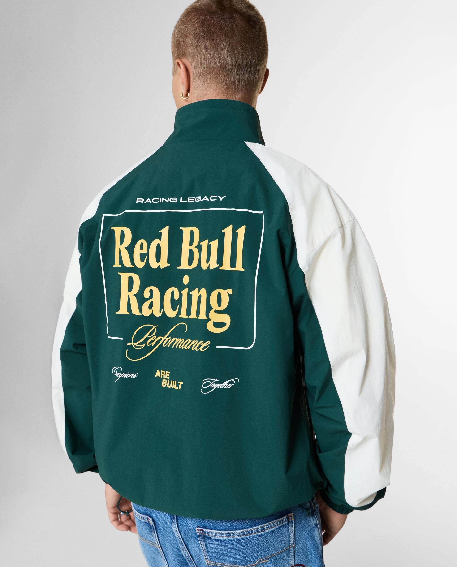 Chaqueta de hombre cuello alto con logo red bull racing - Pepe Jeans - Verde oscuro Verde oscuro-3