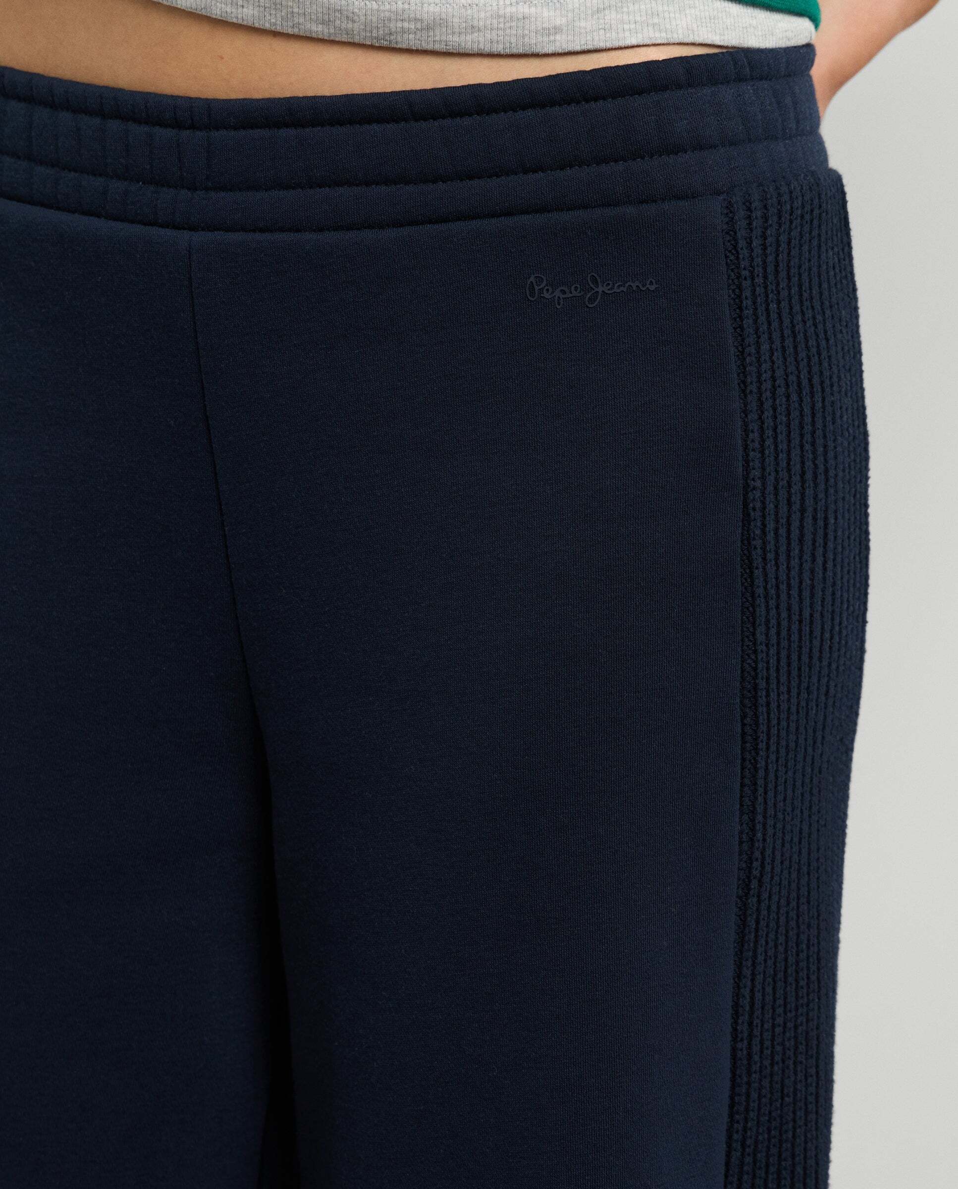 Pantalón de mujer de punto fit ancho - Pepe Jeans - Azul Azul-5