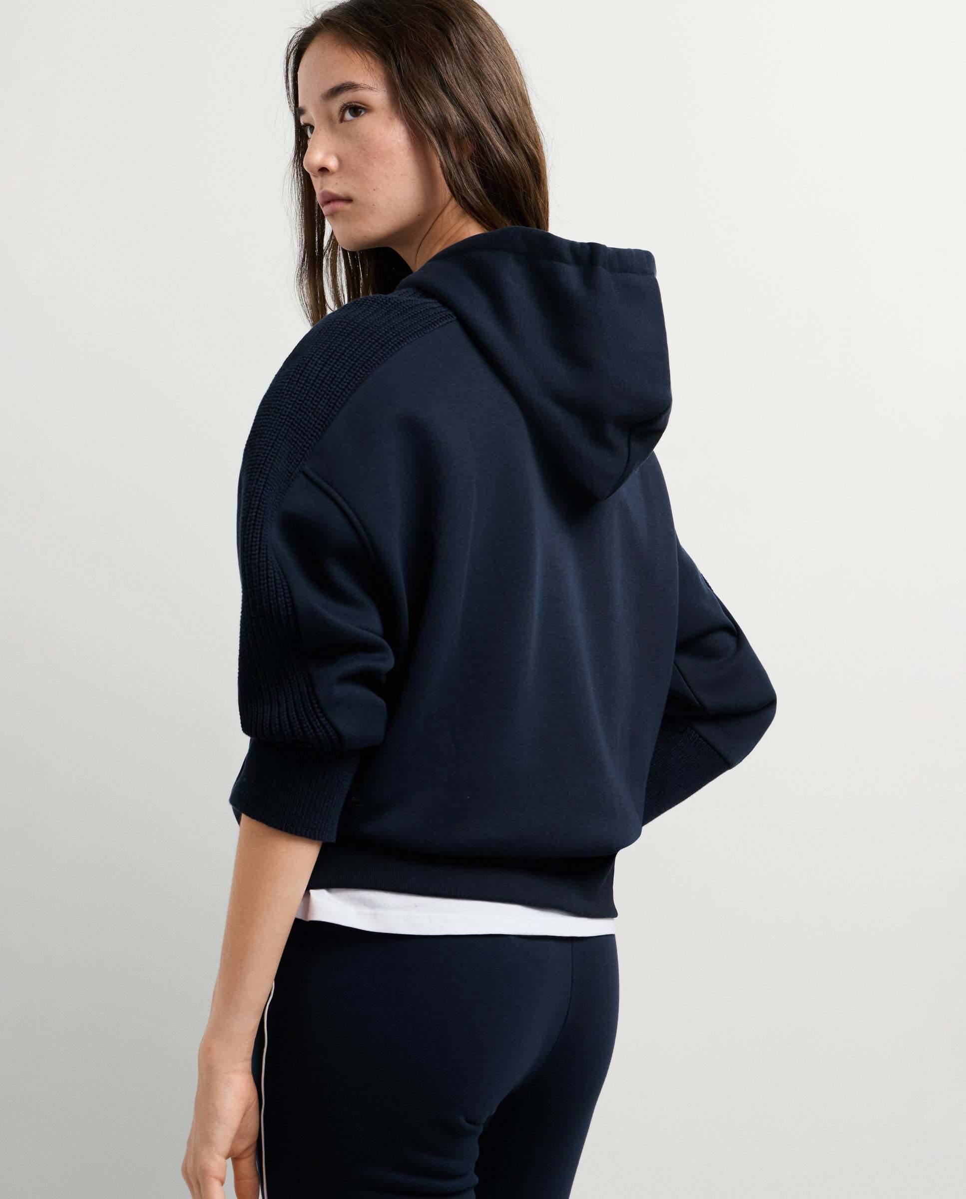 Sudadera de mujer capucha mangas de punto - Pepe Jeans - Azul Azul-5