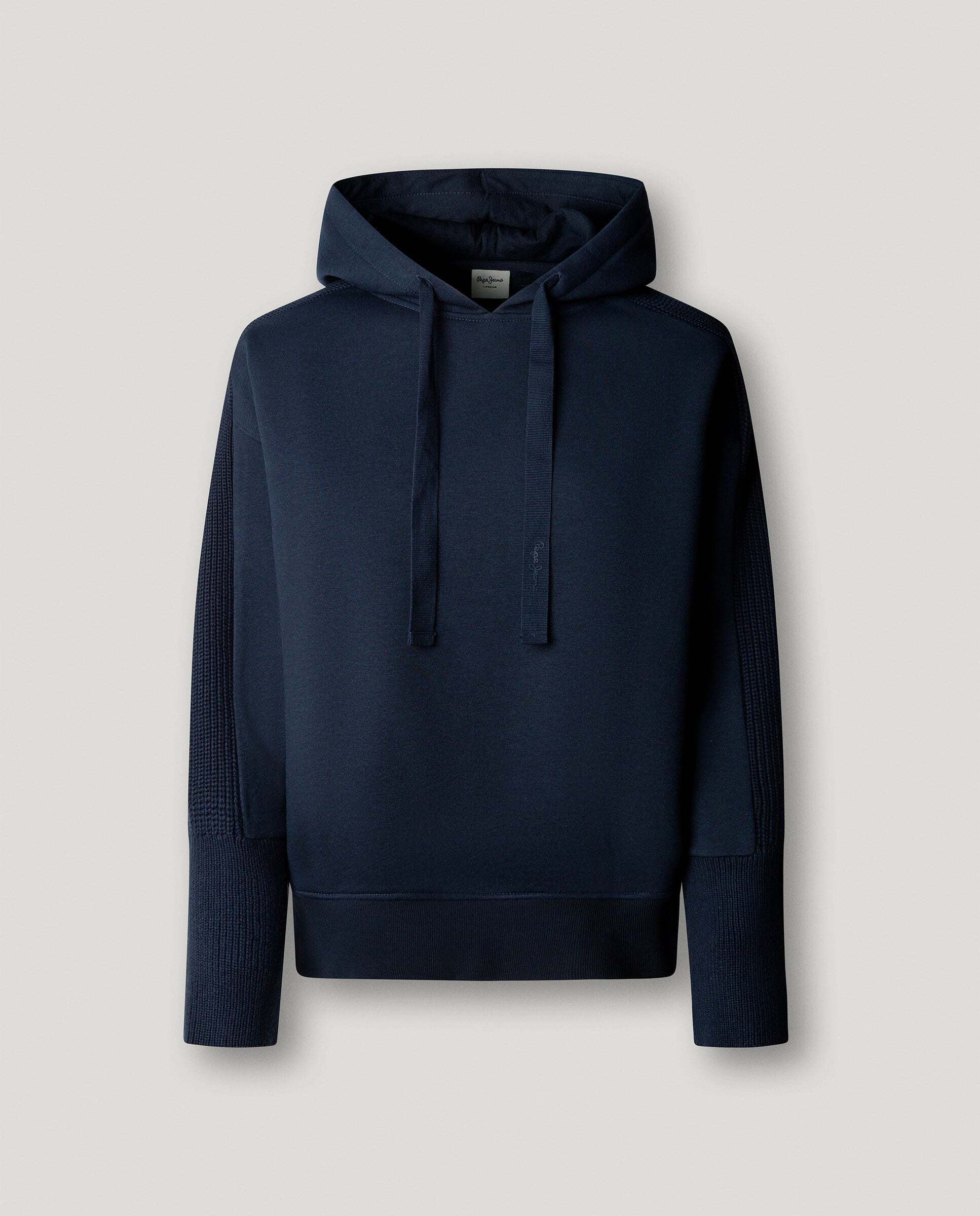 Sudadera de mujer capucha mangas de punto - Pepe Jeans - Azul Azul-7