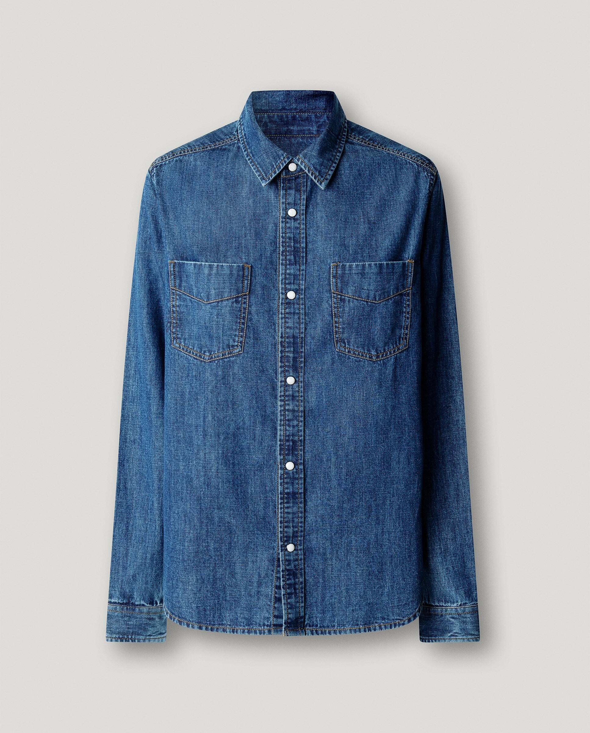 Camisa de mujer denim fit regular - Pepe Jeans - Azul denim Azul denim-6