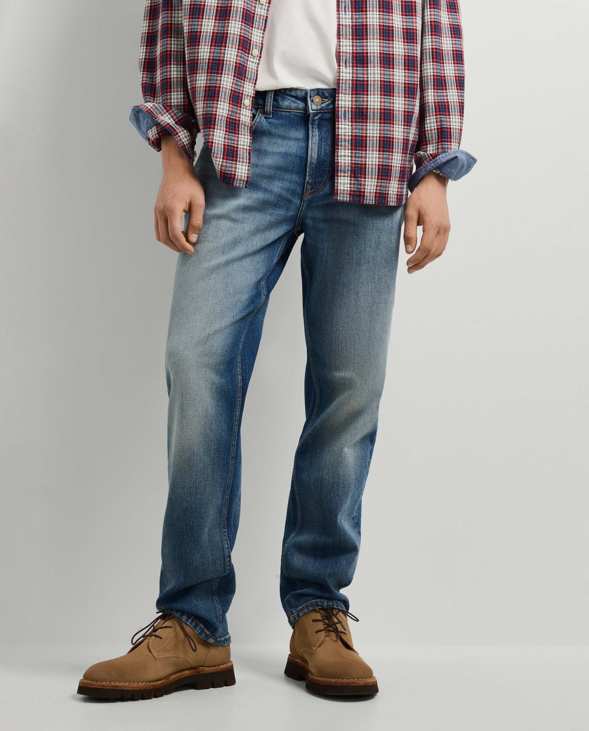 Vaquero de hombre fit recto tiro regular - Pepe Jeans - Azul marino Azul marino-1
