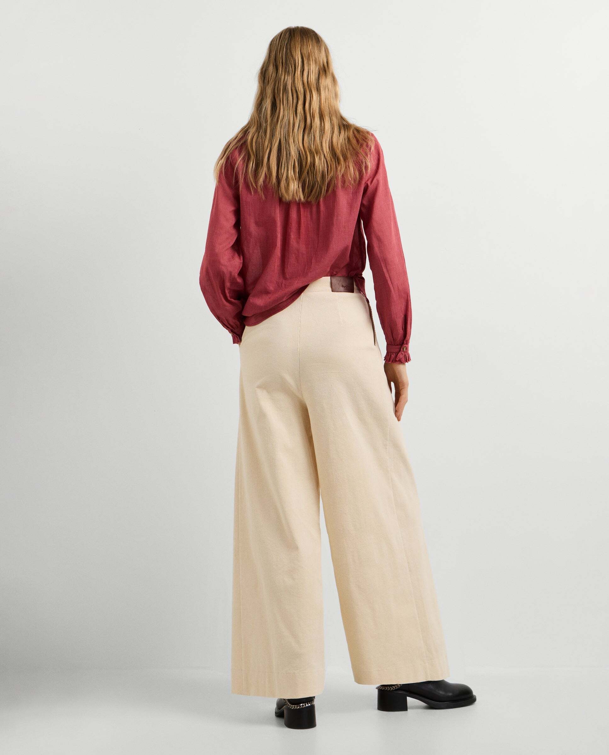 Pantalón de pana fit ancho - Pepe Jeans - Blanco Blanco-3
