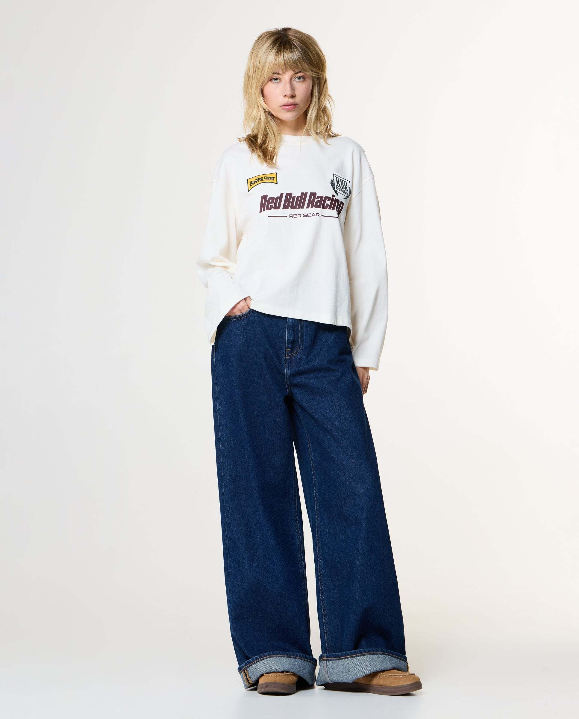 Camiseta de mujer logo estampado fit loose red bull racing - Pepe Jeans - Blanco Blanco-2