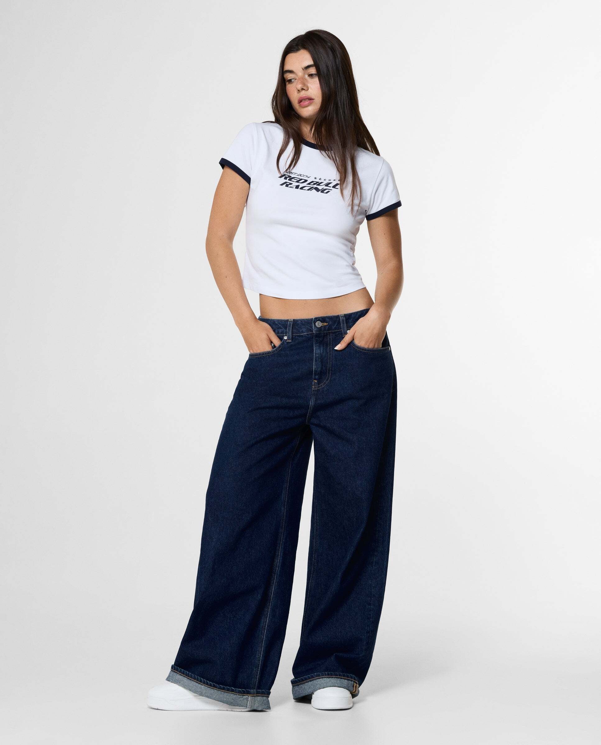 Camiseta de mujer color block con gráfico red bull racing - Pepe Jeans - Blanco Blanco-2