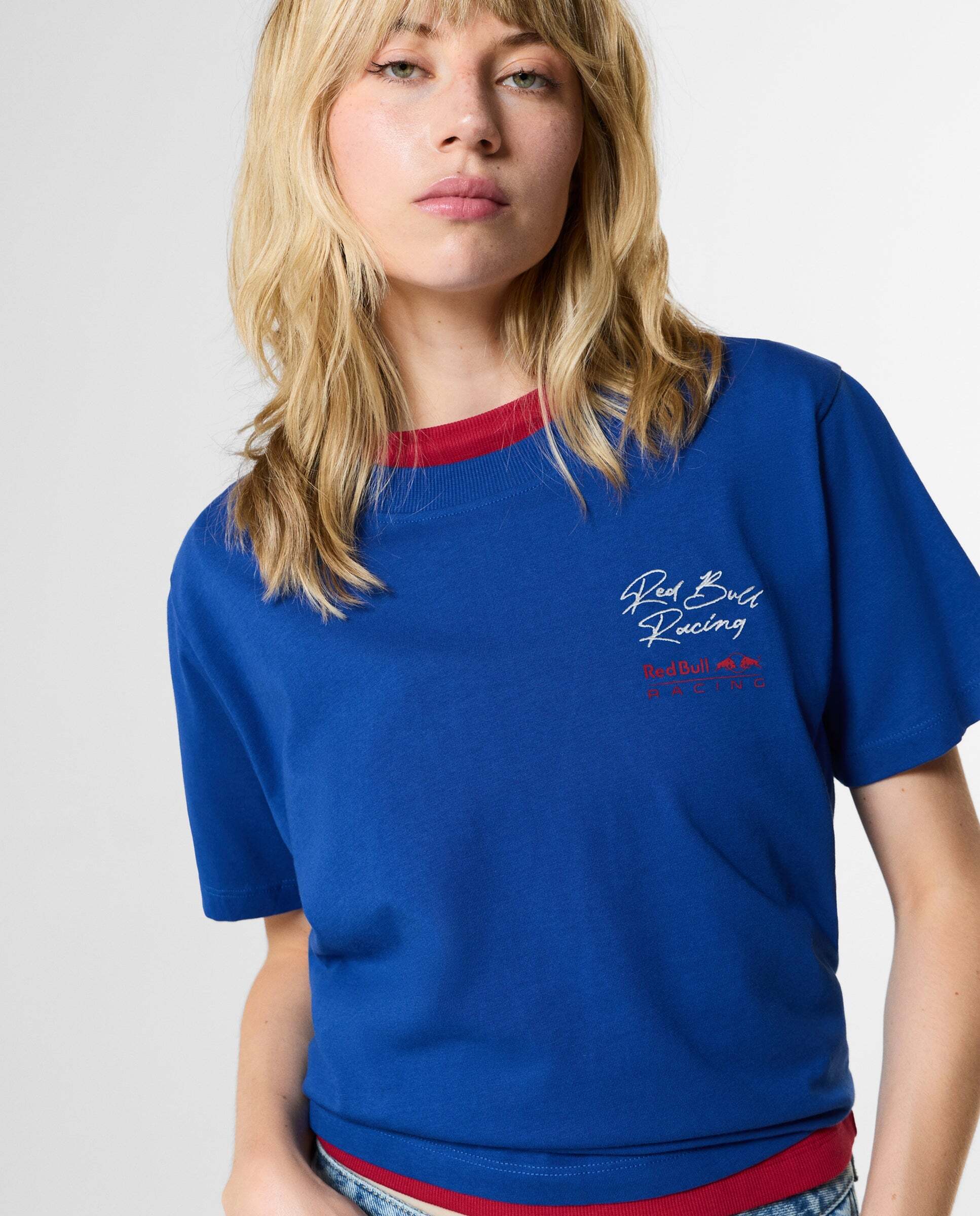 Camiseta de mujer espalda estampada fit relaxed red bull racing - Pepe Jeans - Azul eléctrico Azul eléctrico-1